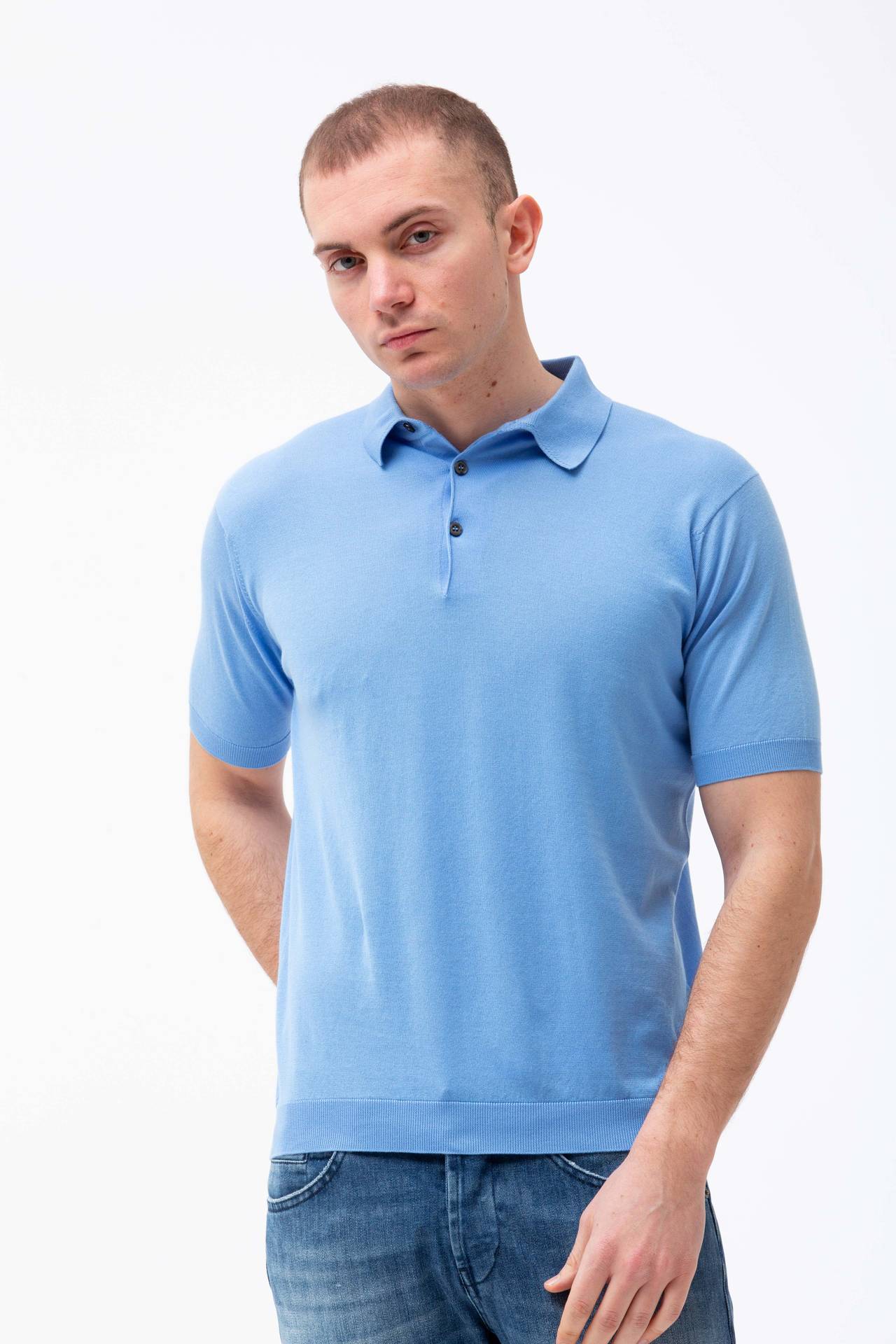 Polo KIERAN in cotone sea island