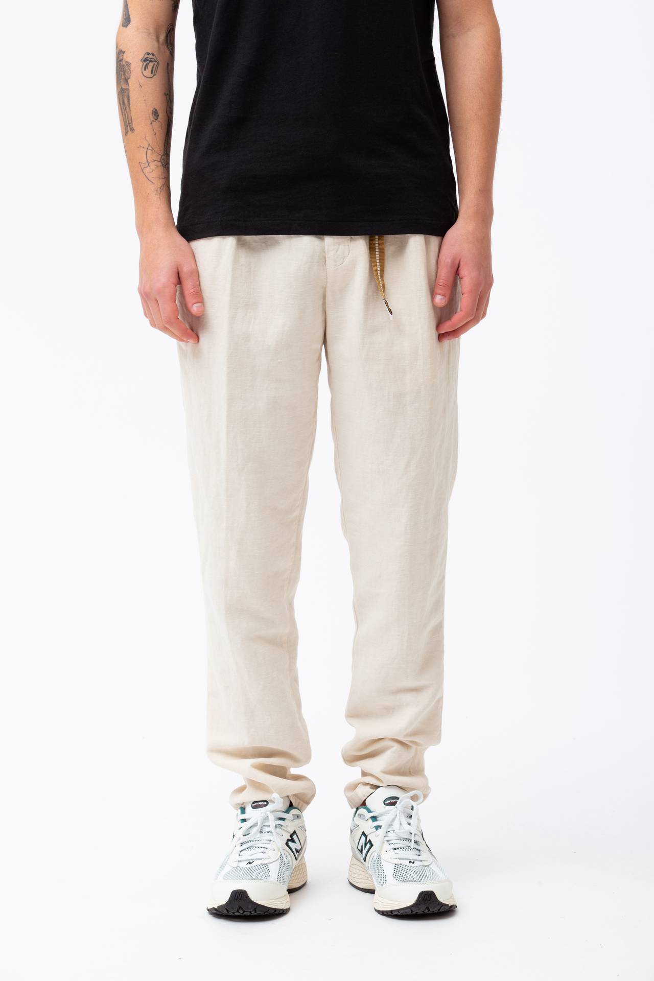 Pantalone in cotone e lino