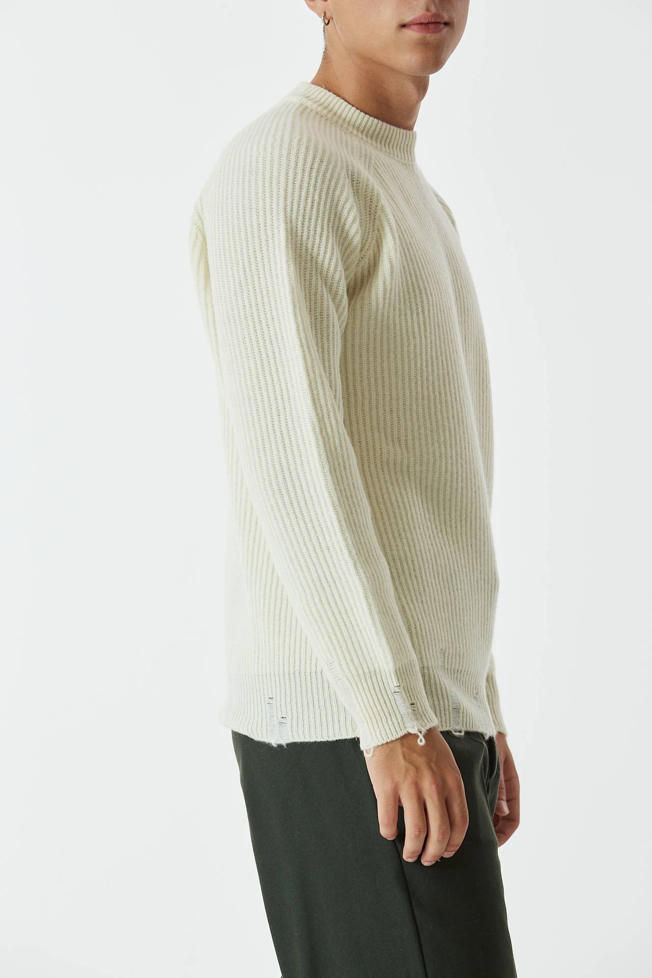 Maglia misto cashmere avorio