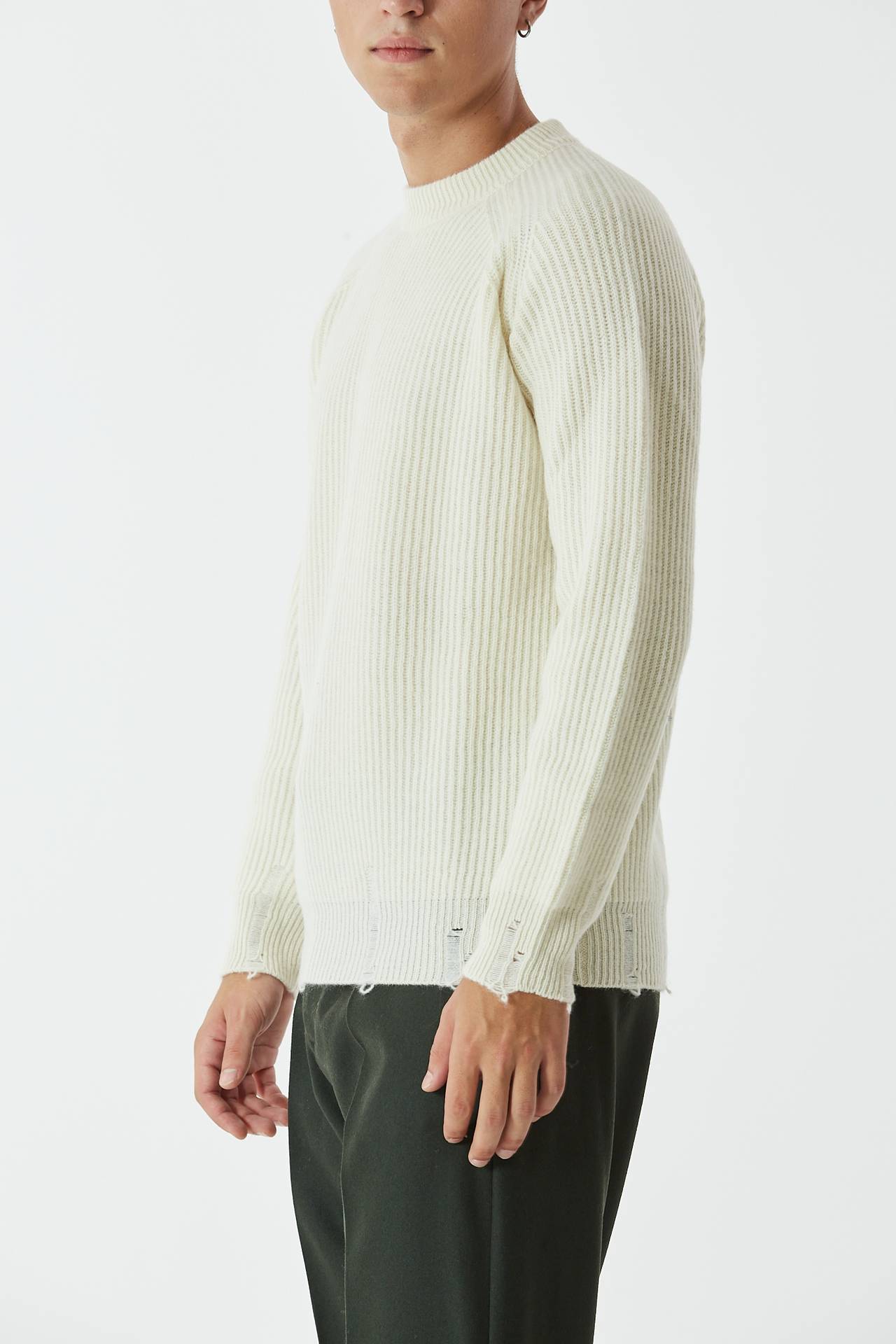 Maglia misto cashmere avorio