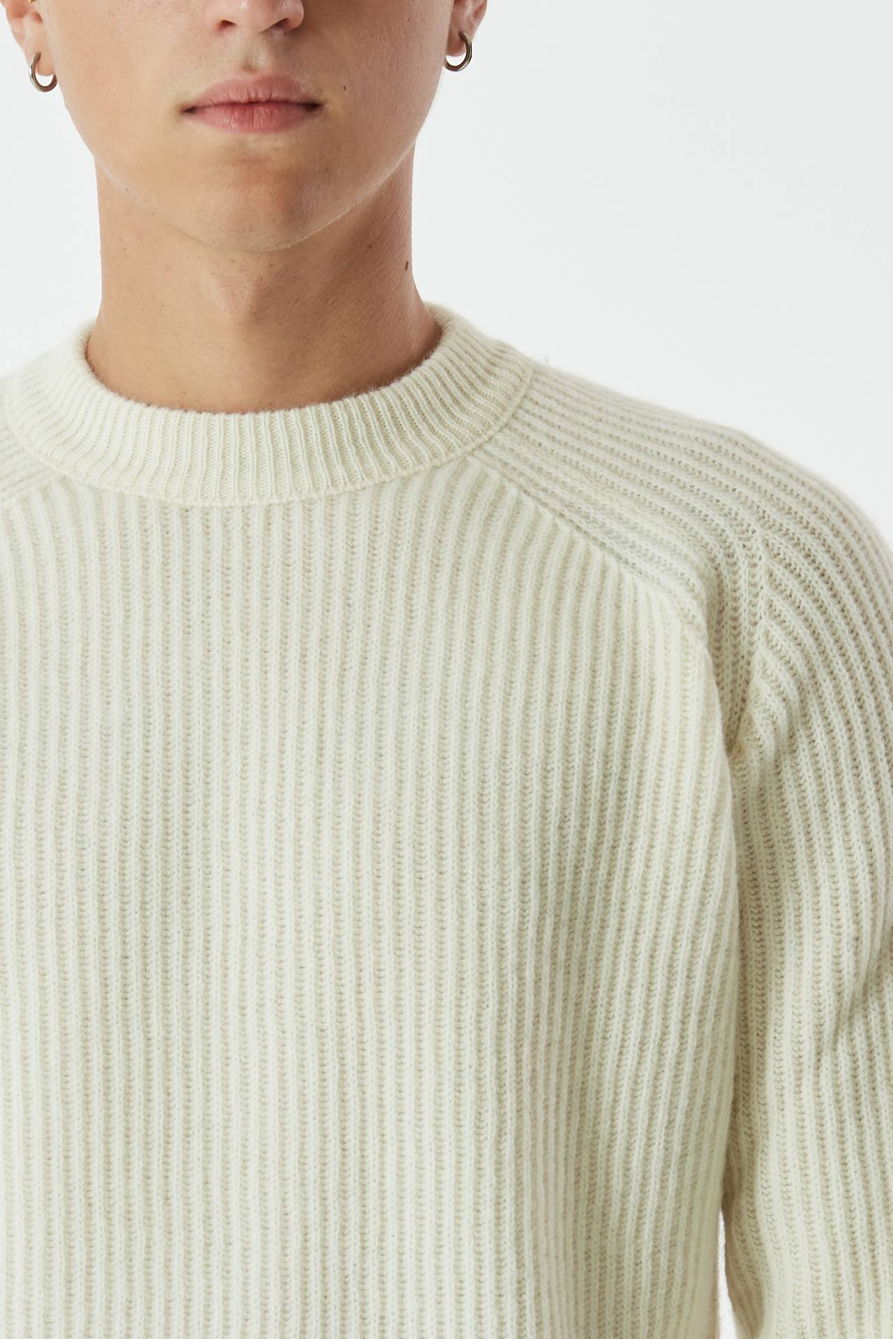 Maglia misto cashmere avorio