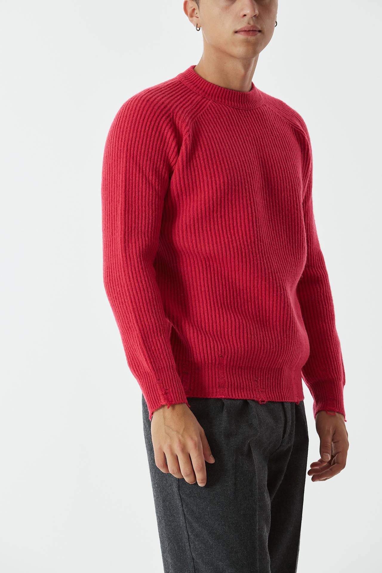 Maglia misto cashmere fragola