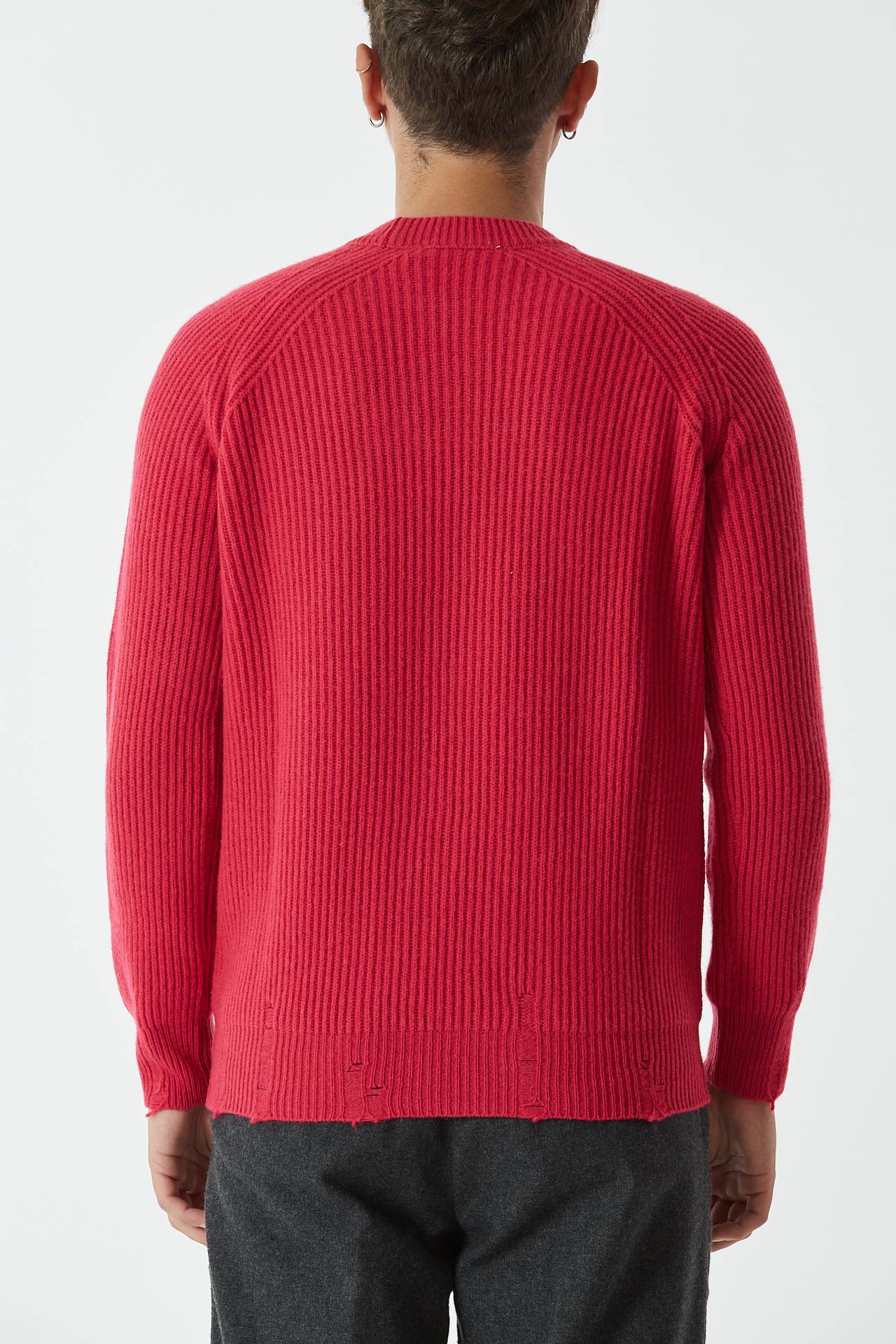 Maglia misto cashmere fragola