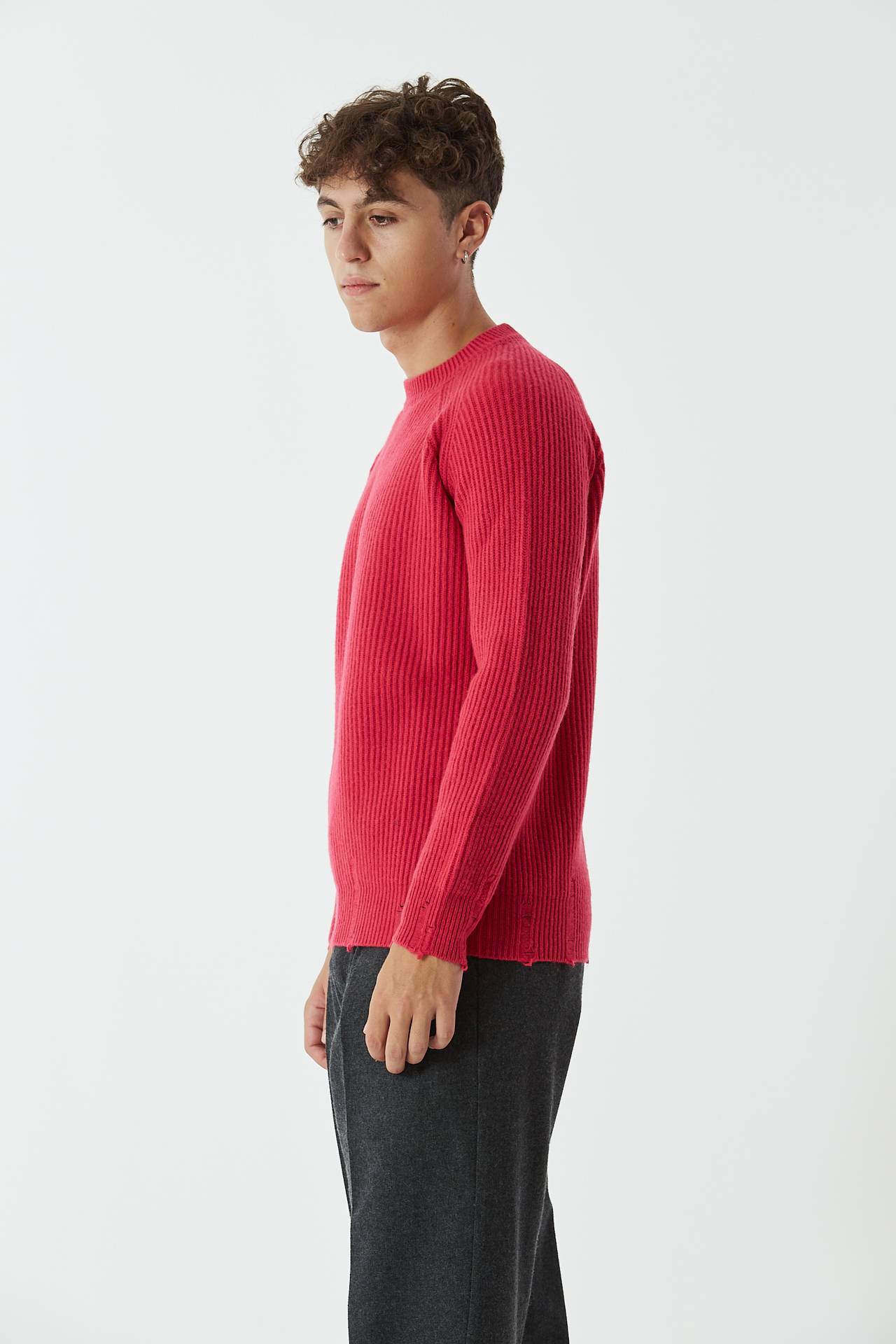 Maglia misto cashmere fragola