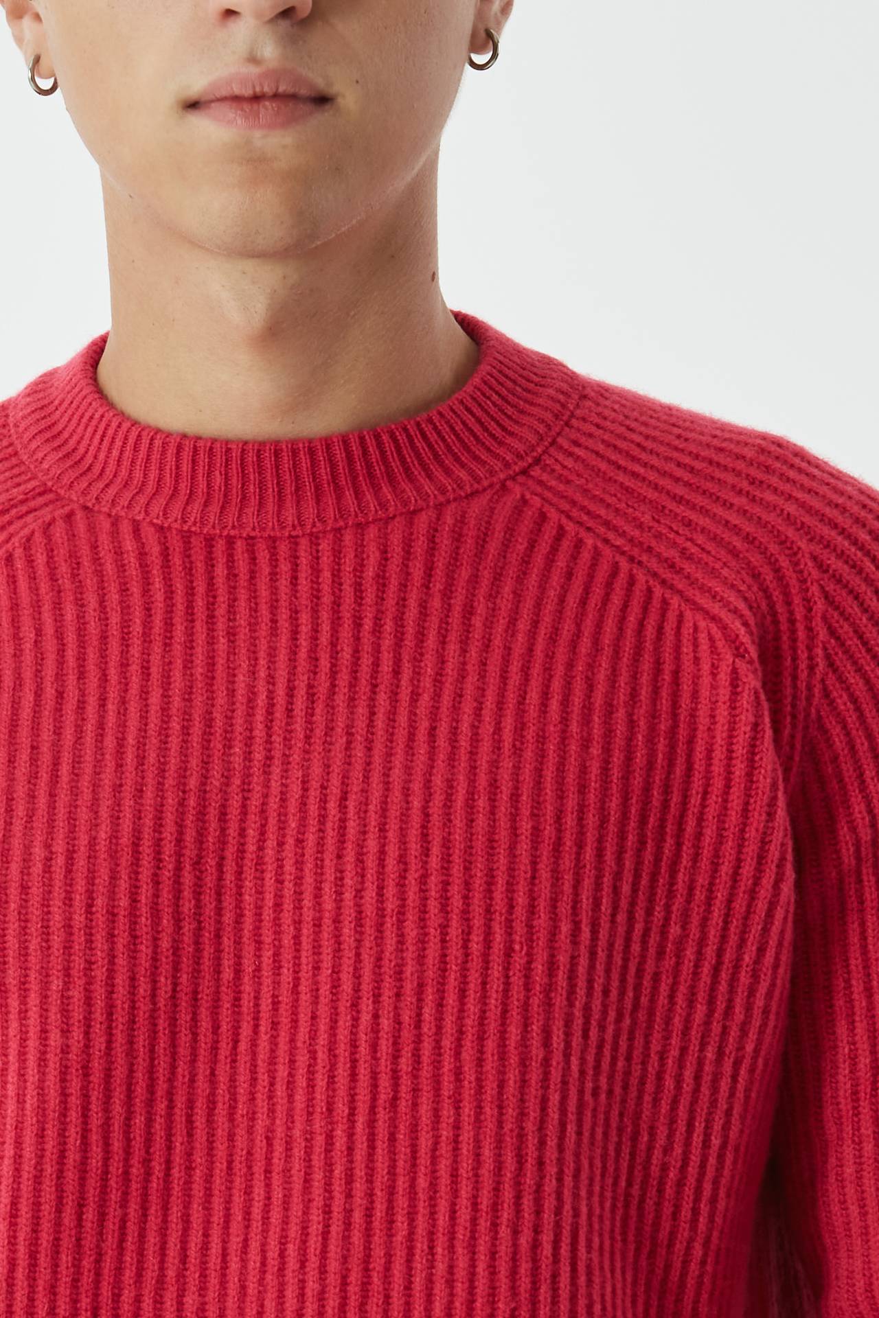 Maglia misto cashmere fragola