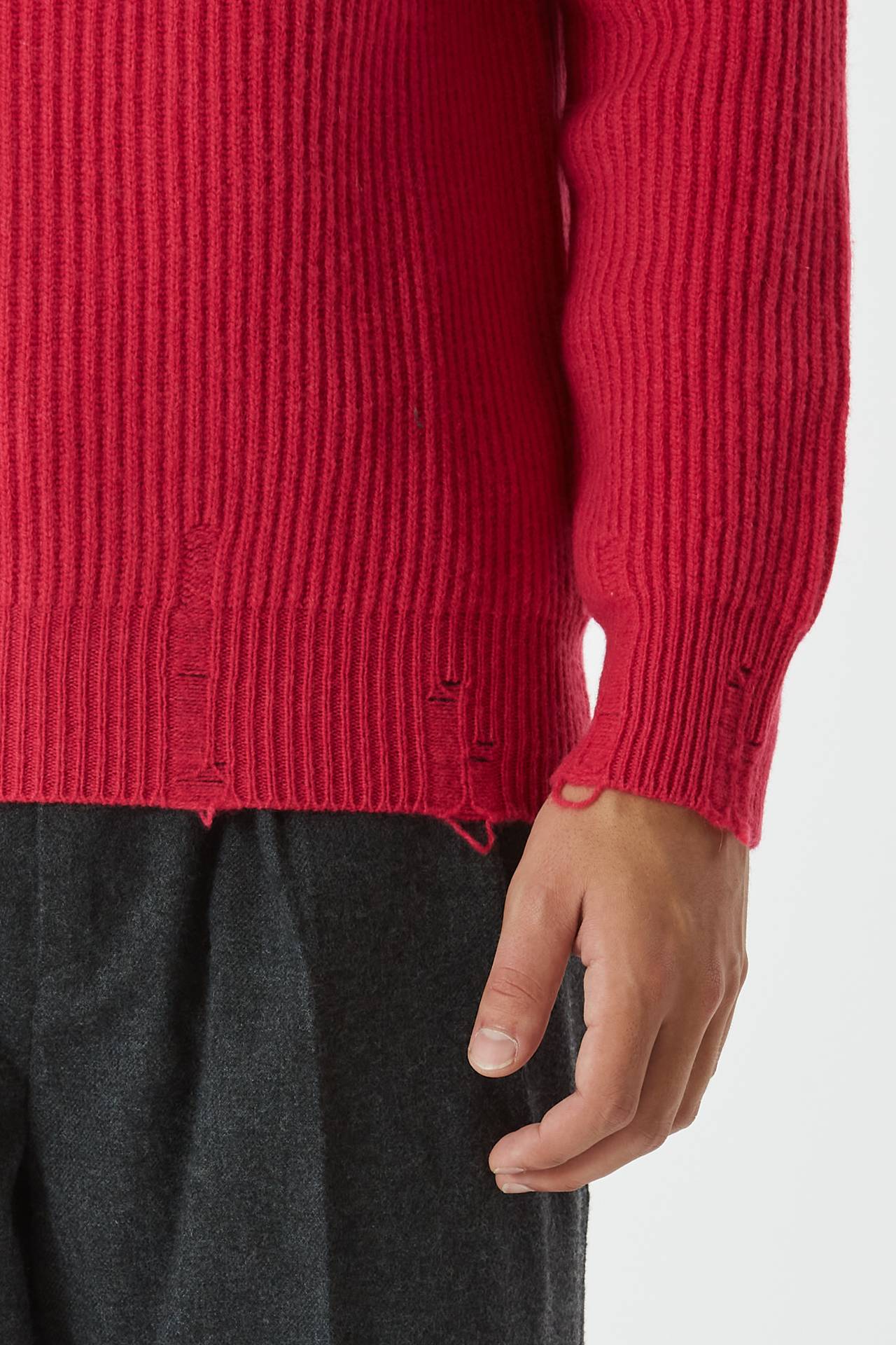 Maglia misto cashmere fragola