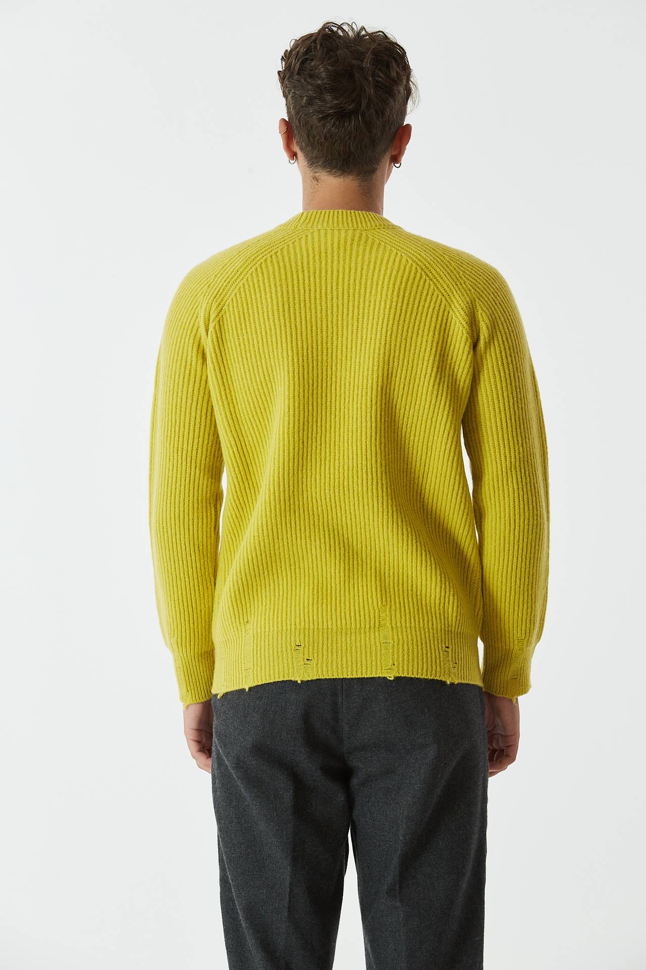 Maglia misto cashmere giallo
