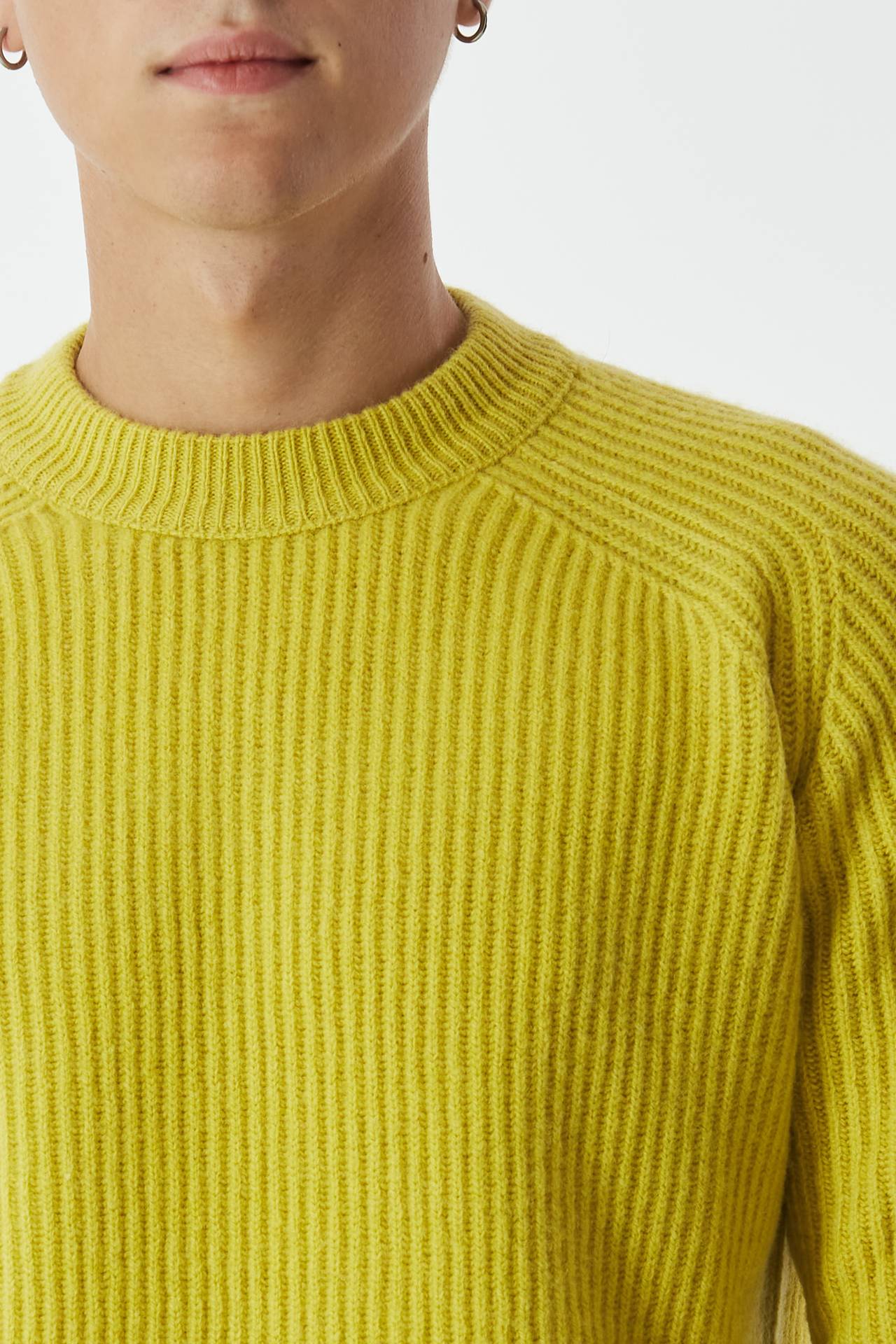 Maglia misto cashmere giallo