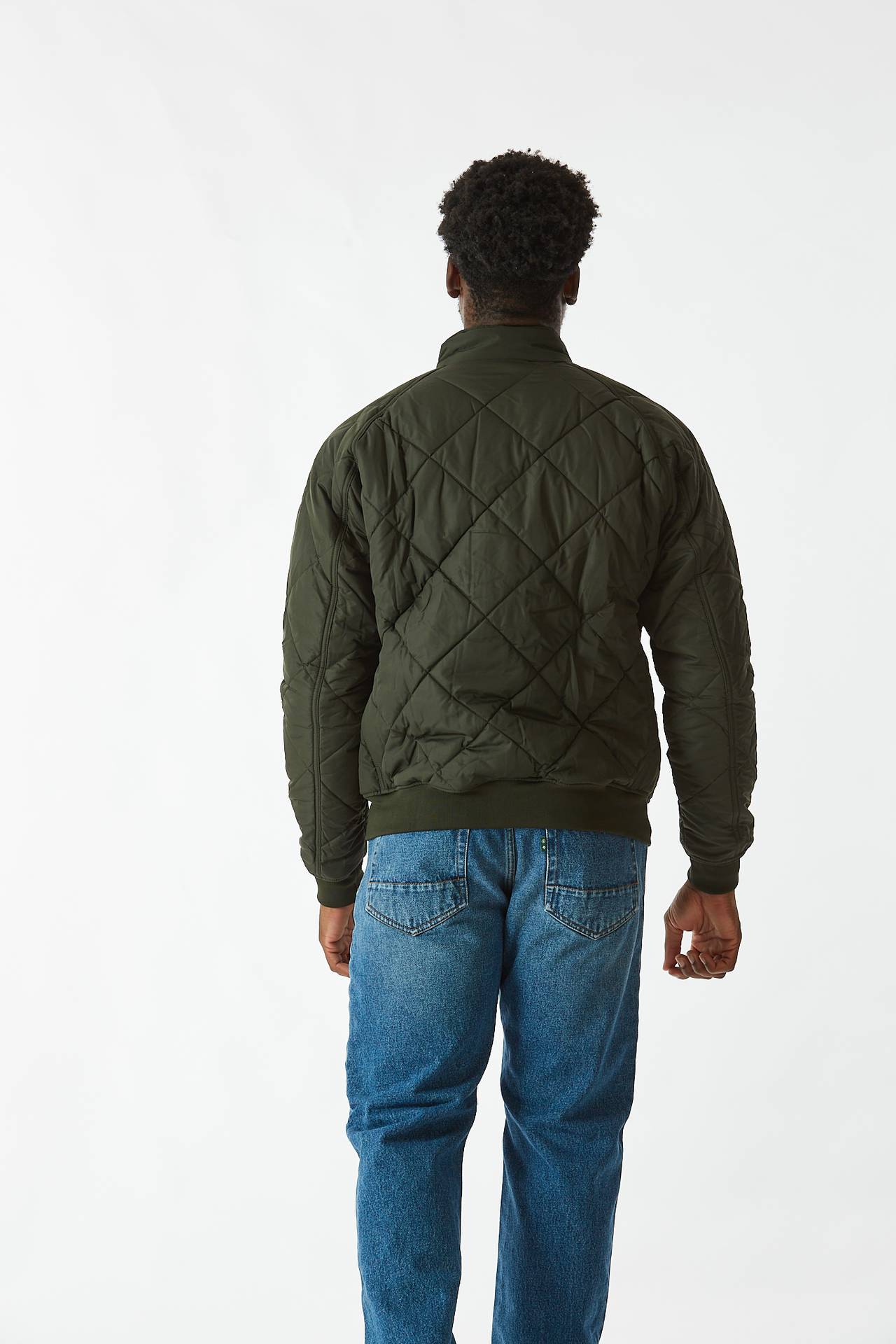 Bomber QUILTED MERCHANT trapuntato verde