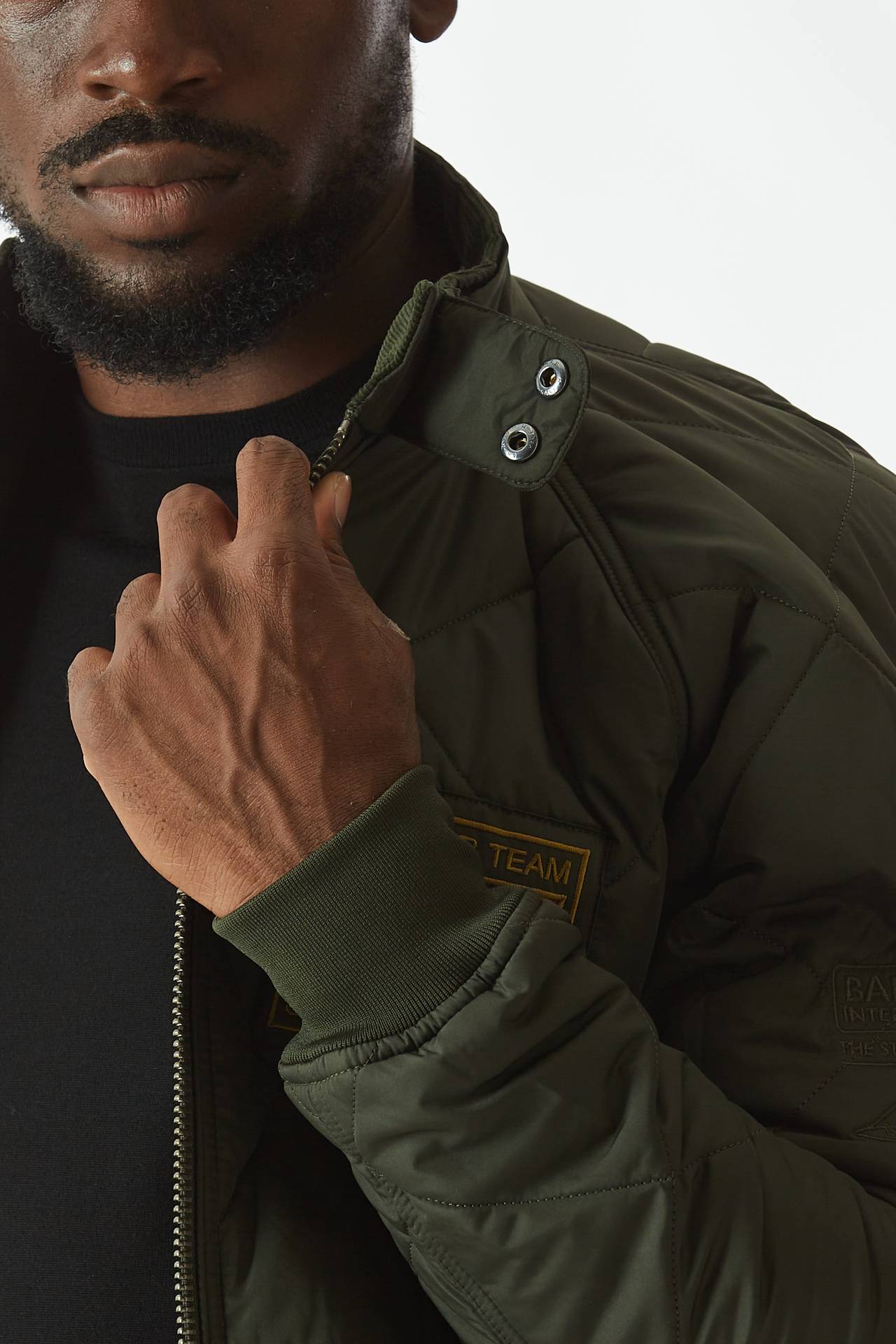 Bomber QUILTED MERCHANT trapuntato verde