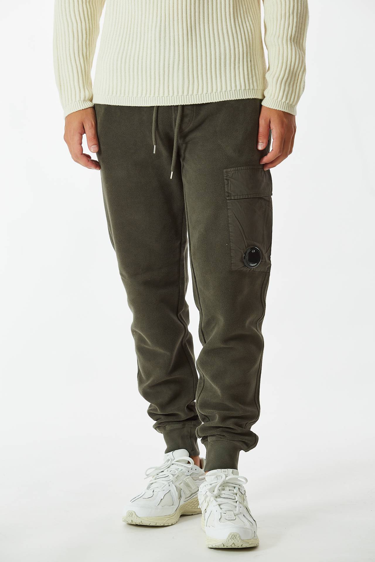 Pantalone jogging REVERSE BRUSHED - oliva