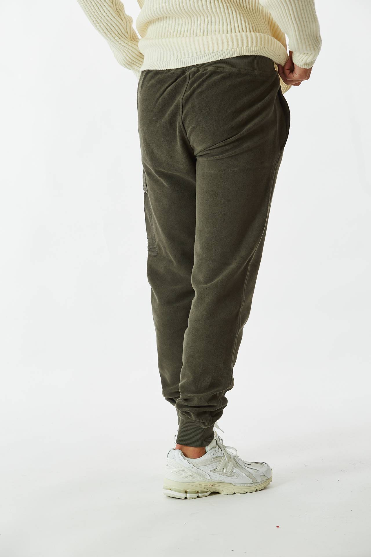 Pantalone jogging REVERSE BRUSHED - oliva