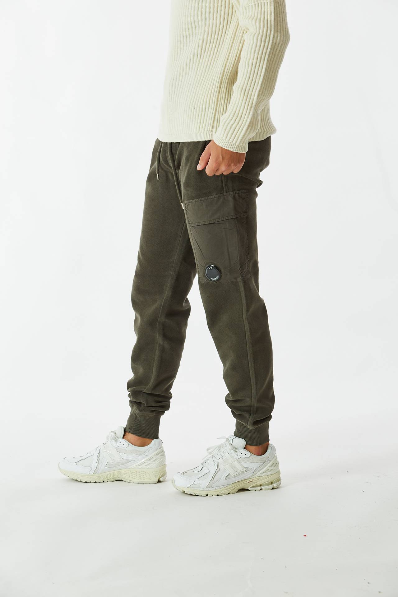 Pantalone jogging REVERSE BRUSHED - oliva