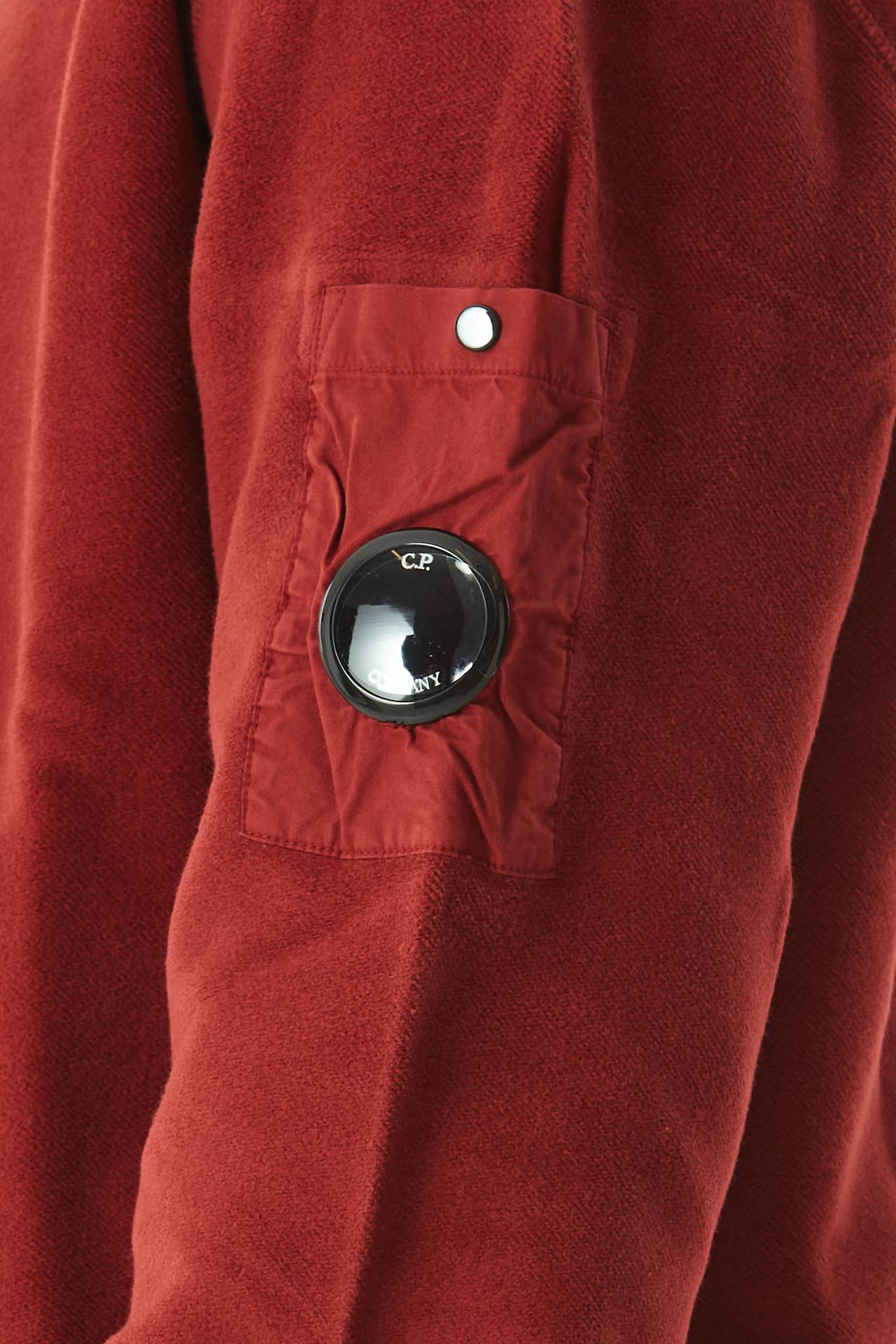 Felpa REVERSE BRUSHED & EMERIZED - rosso