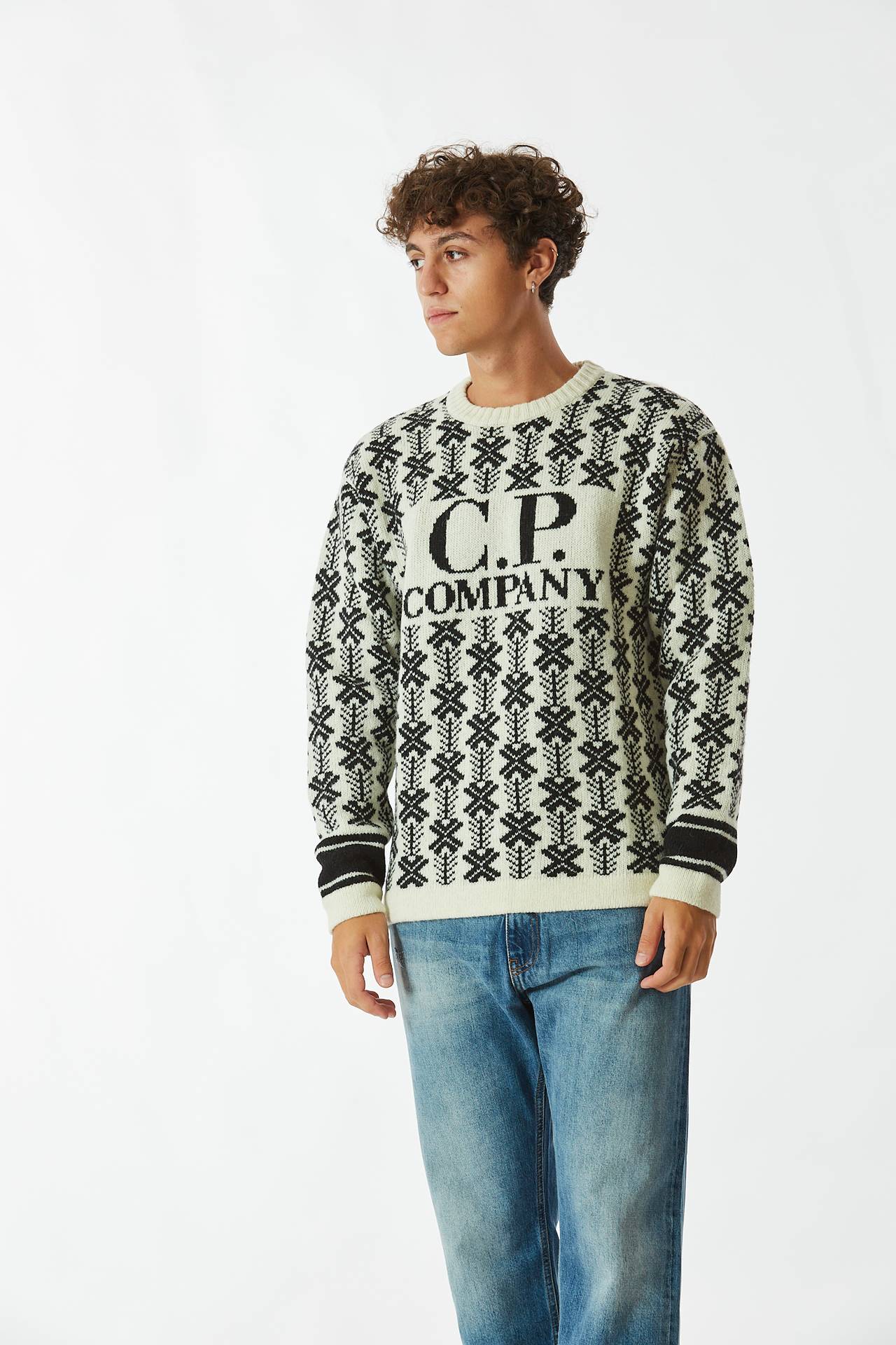 Maglia WOOL JACQUARD LOGO KNIT fantasia