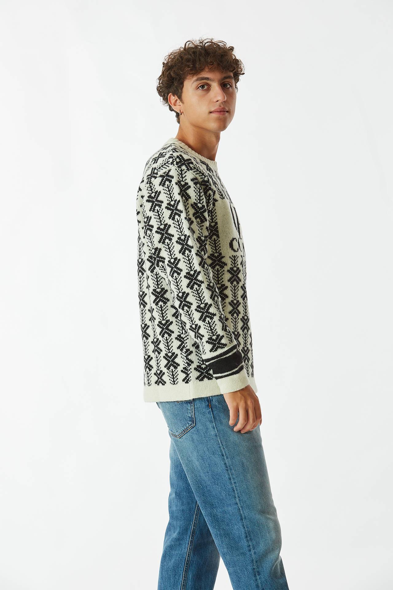 Maglia WOOL JACQUARD LOGO KNIT fantasia