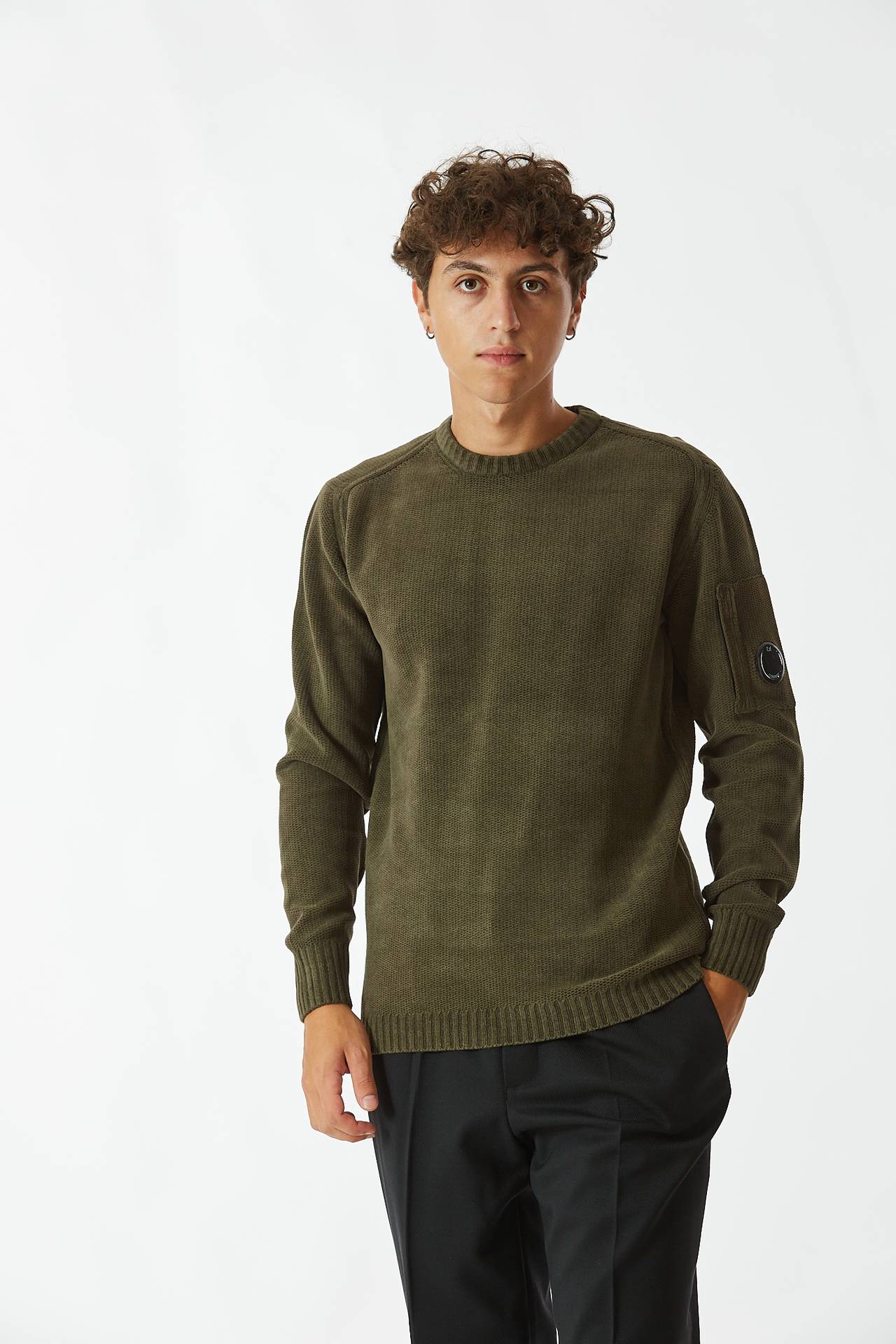 Maglia CHENILLE COTTON KNIT oliva