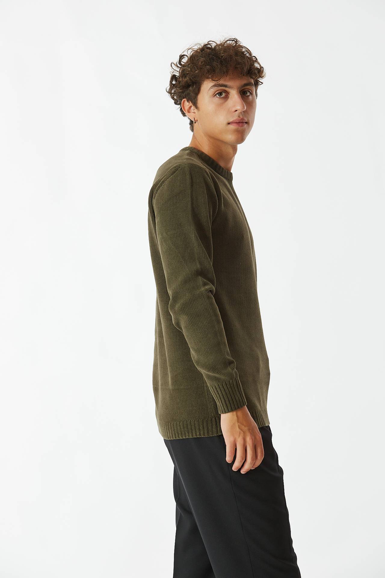 Maglia CHENILLE COTTON KNIT oliva