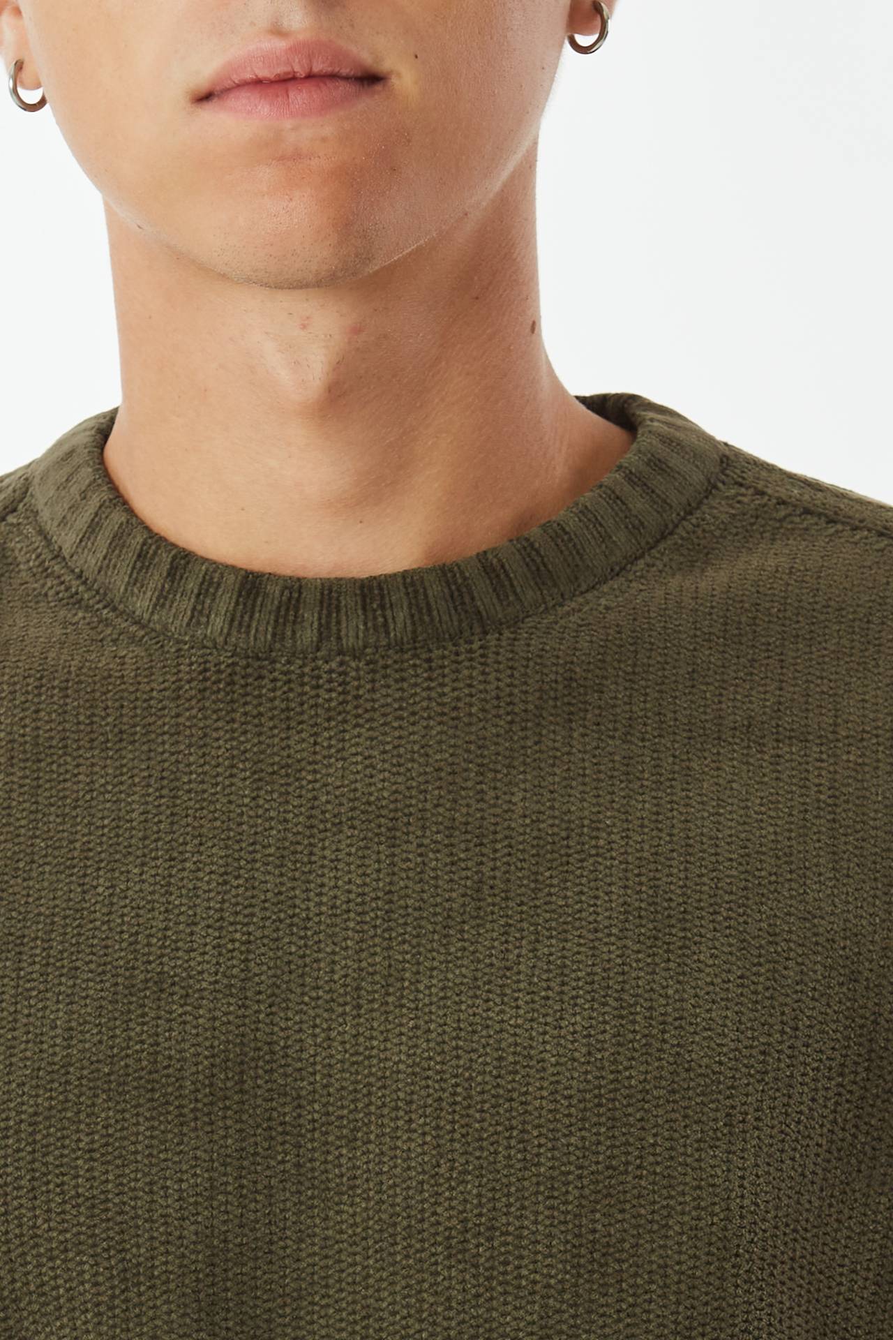 Maglia CHENILLE COTTON KNIT oliva