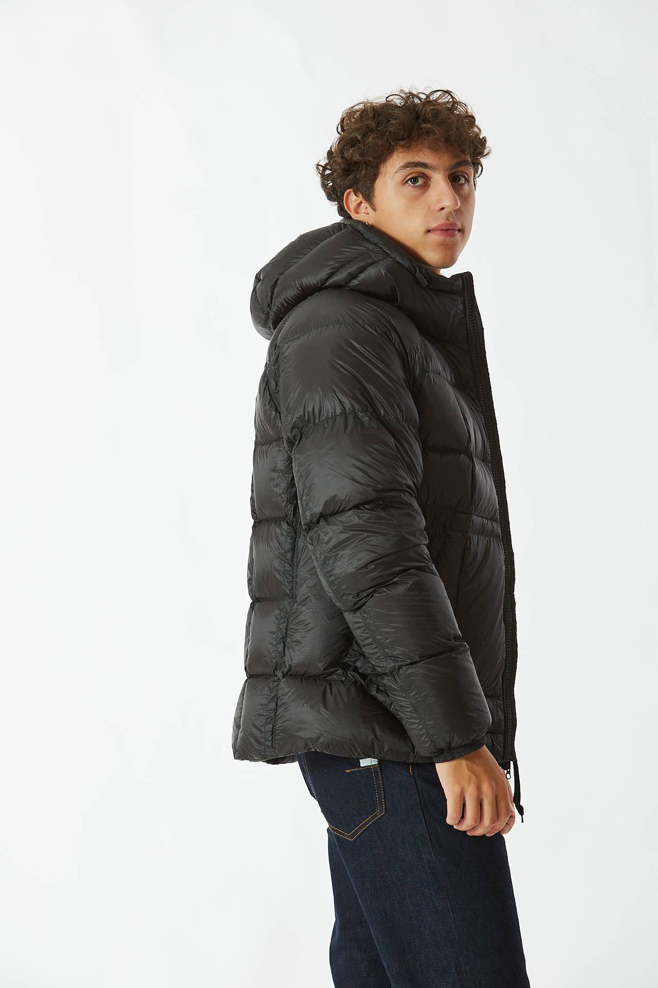 Piumino D.D. SHELL HOODED DOWN JACKET nero