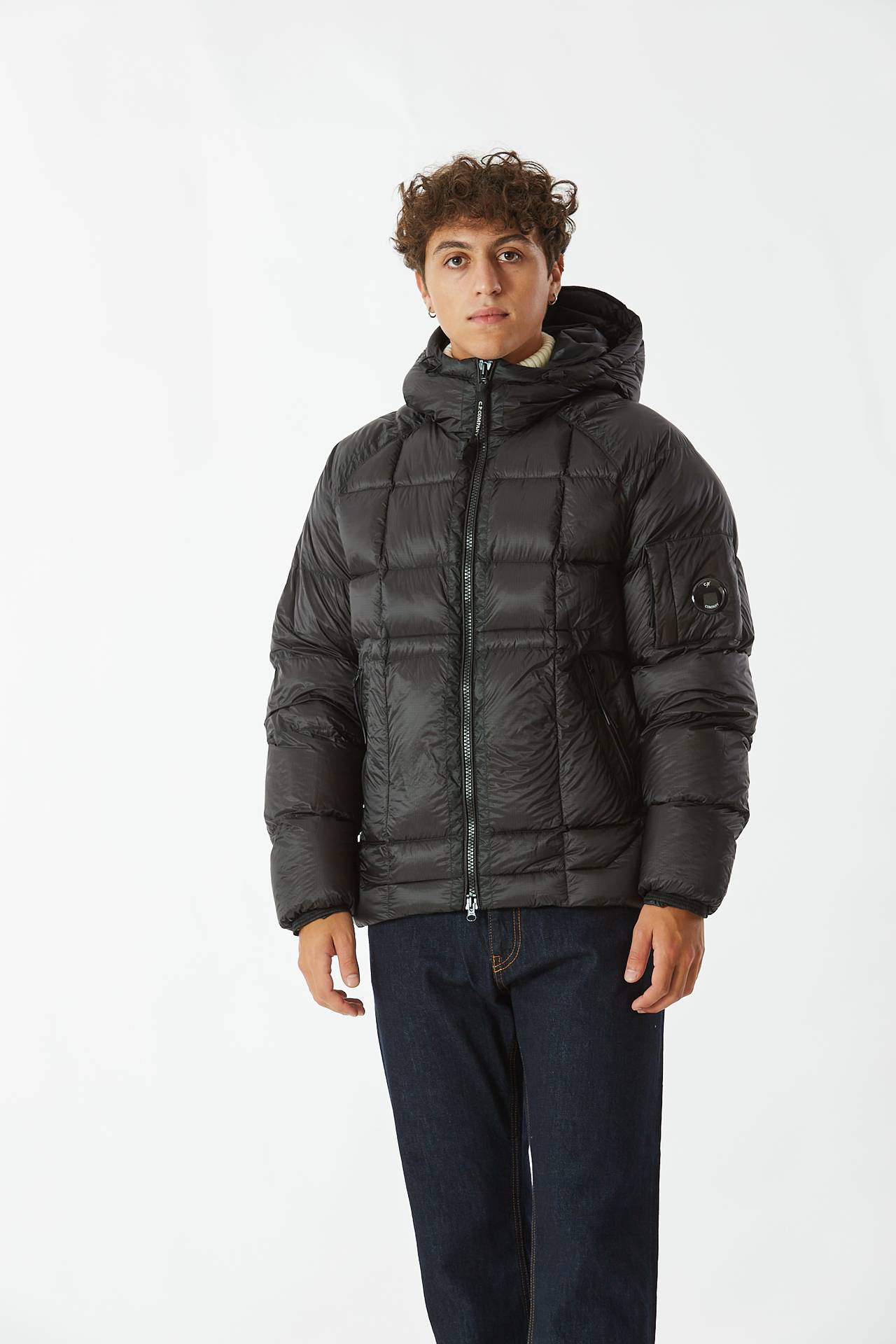 Piumino D.D. SHELL HOODED DOWN JACKET nero C.P. Company Uomo U14CPC17 —  Pier Abbigliamento Italia