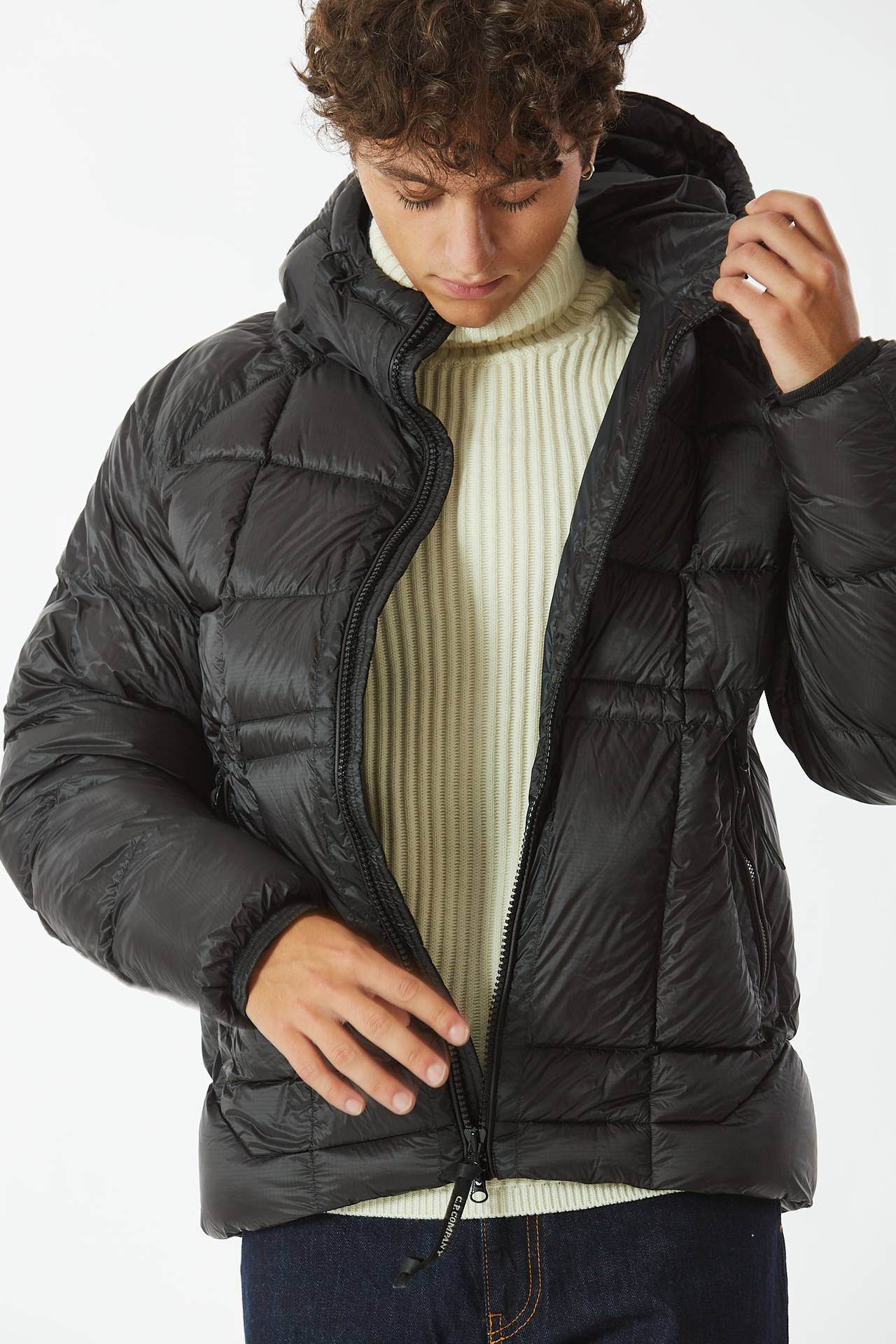Piumino D.D. SHELL HOODED DOWN JACKET nero