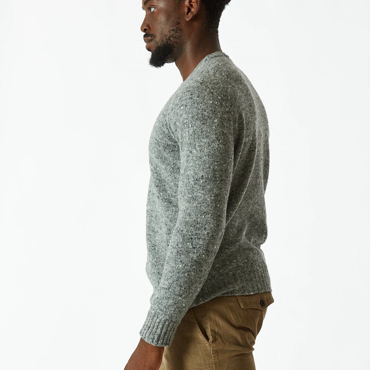 Maglia in cashmere e lana grigio chiaro