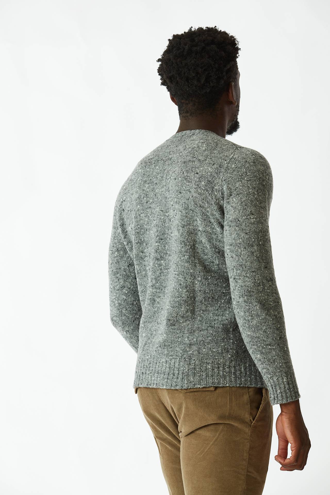 Maglia in cashmere e lana grigio chiaro