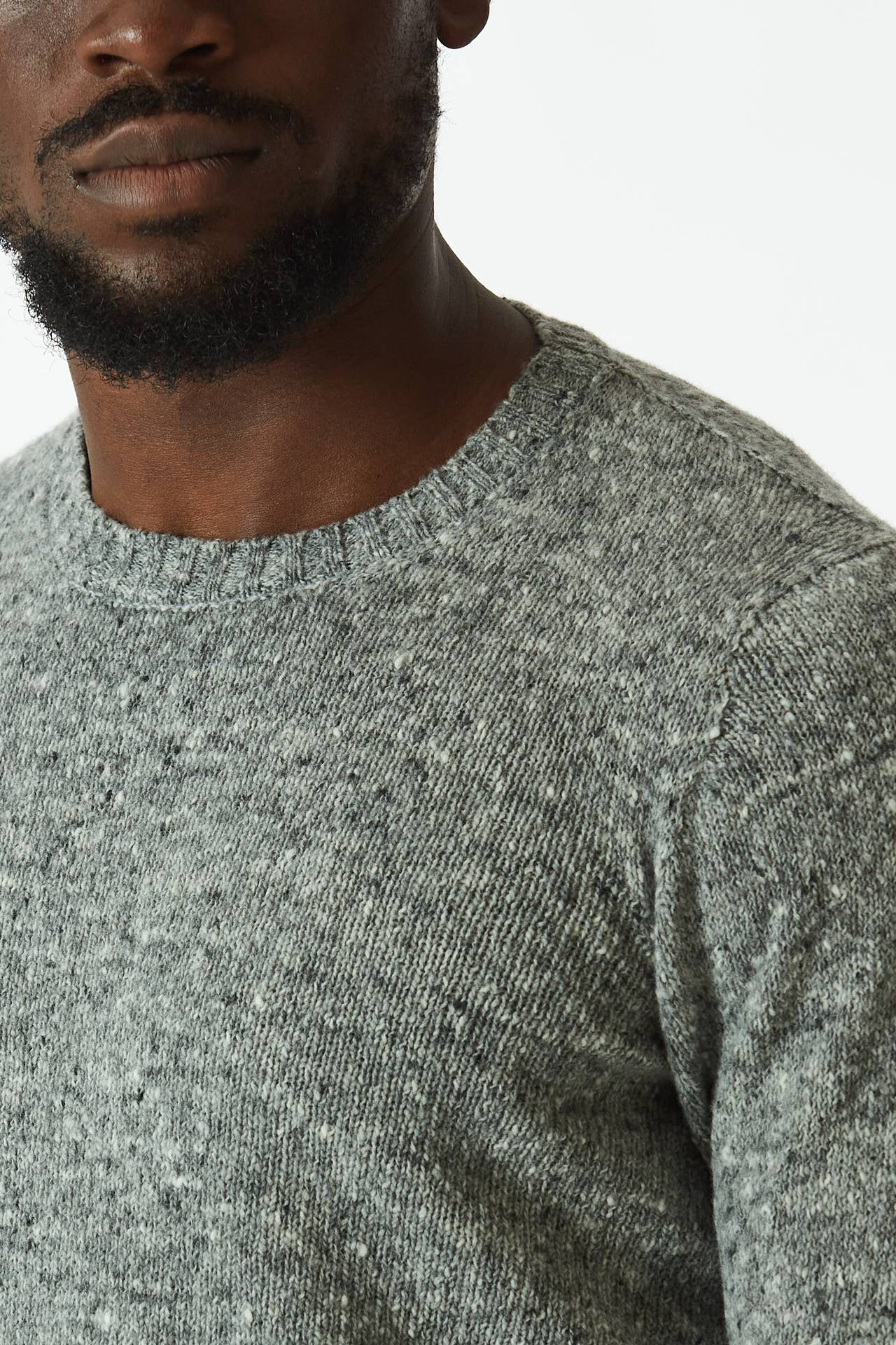 Maglia in cashmere e lana grigio chiaro