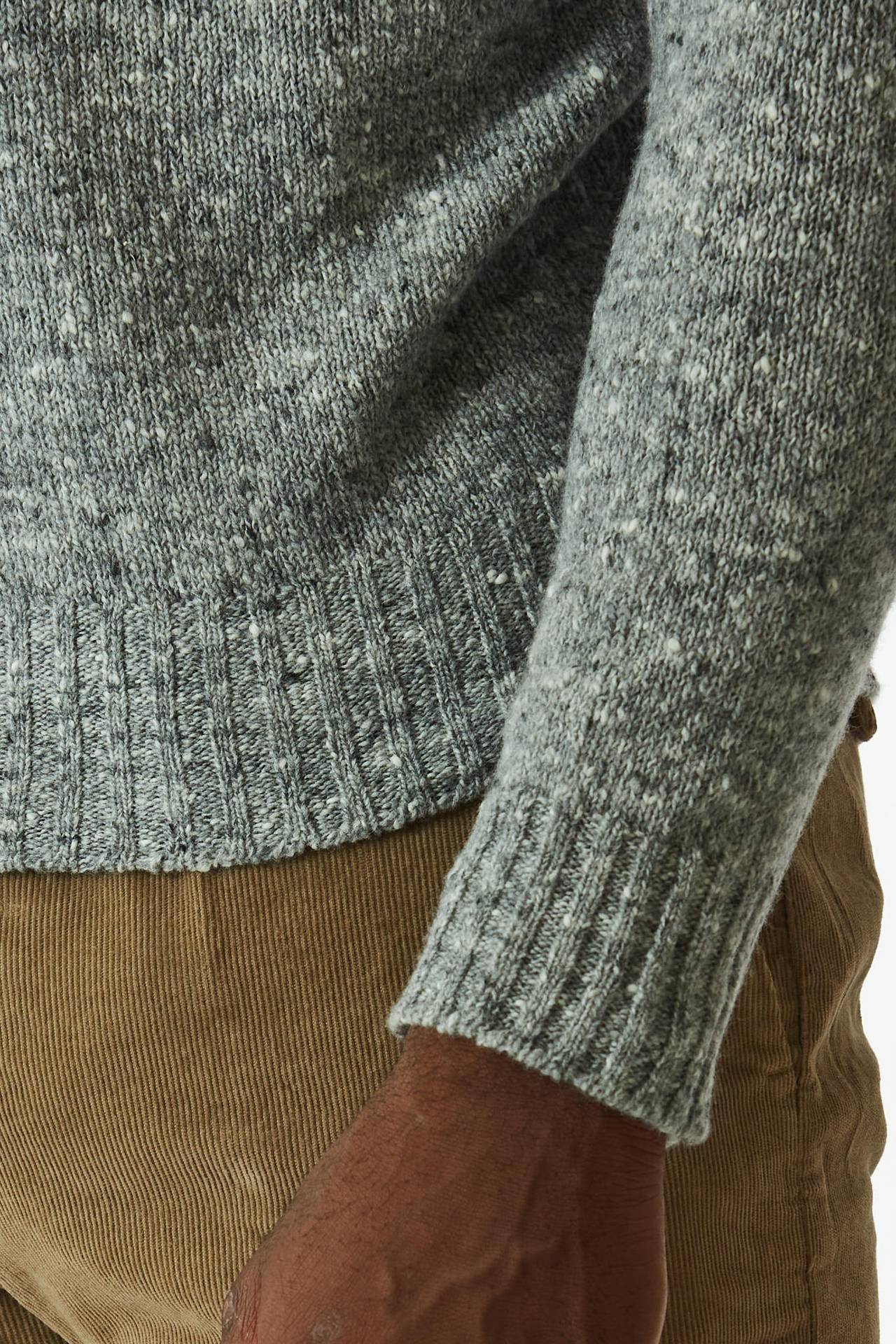 Maglia in cashmere e lana grigio chiaro