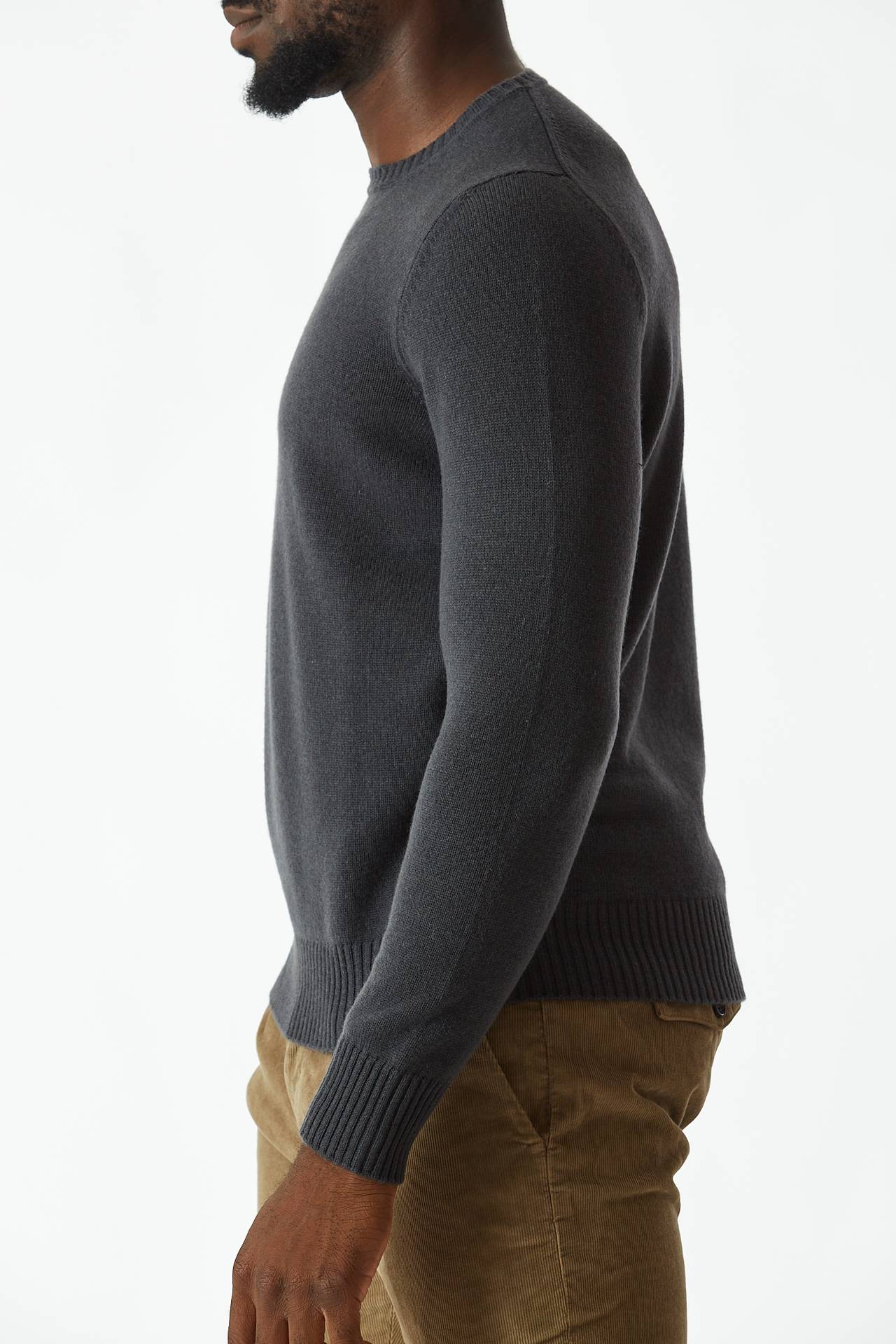Maglia in cashmere due fili grigio