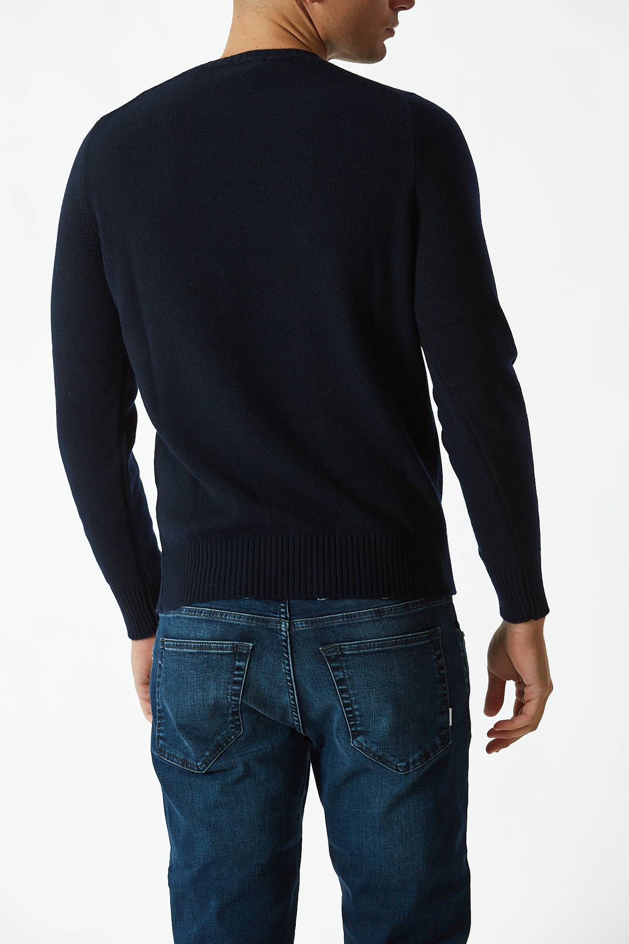Maglia in cashmere due fili blu