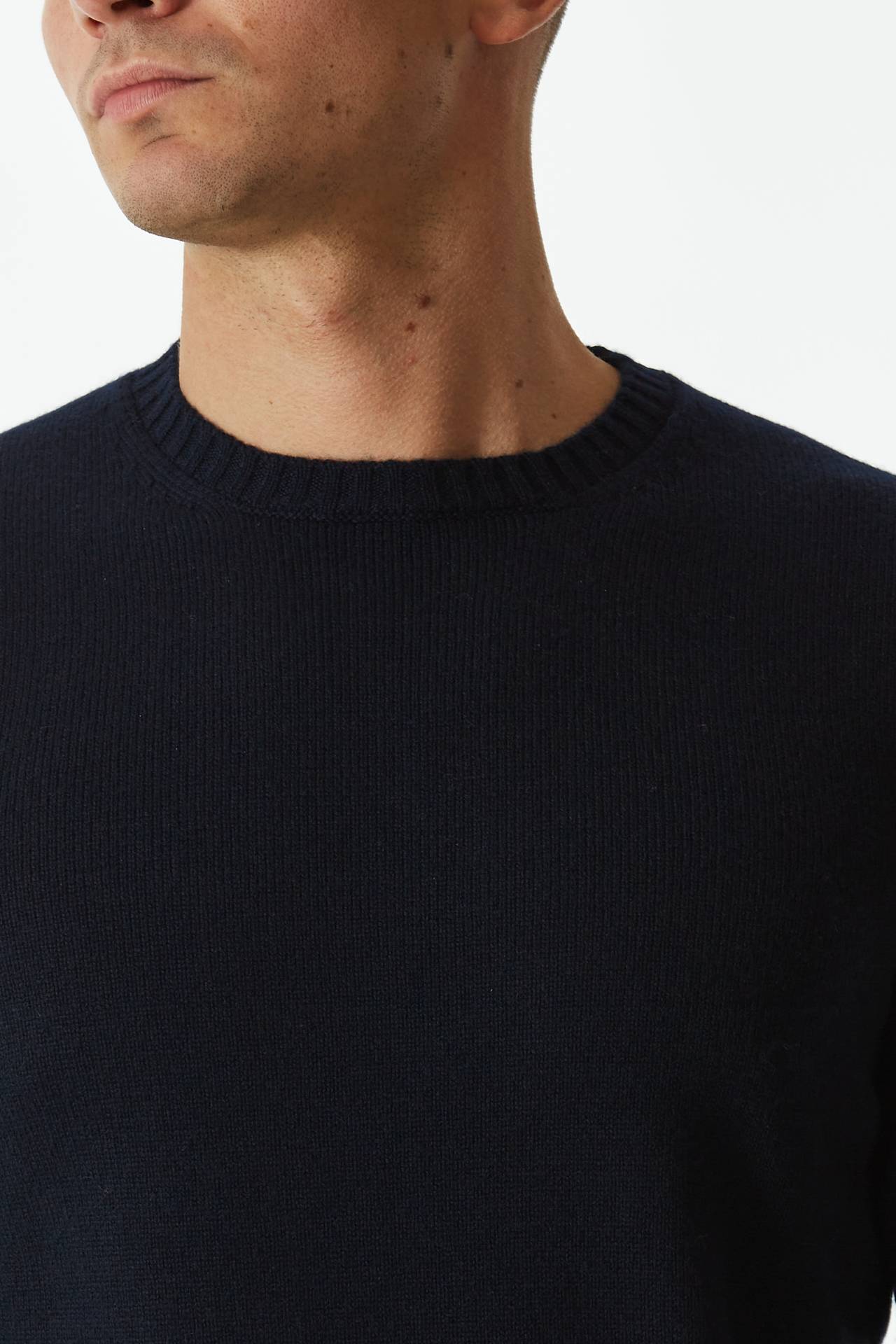 Maglia in cashmere due fili blu
