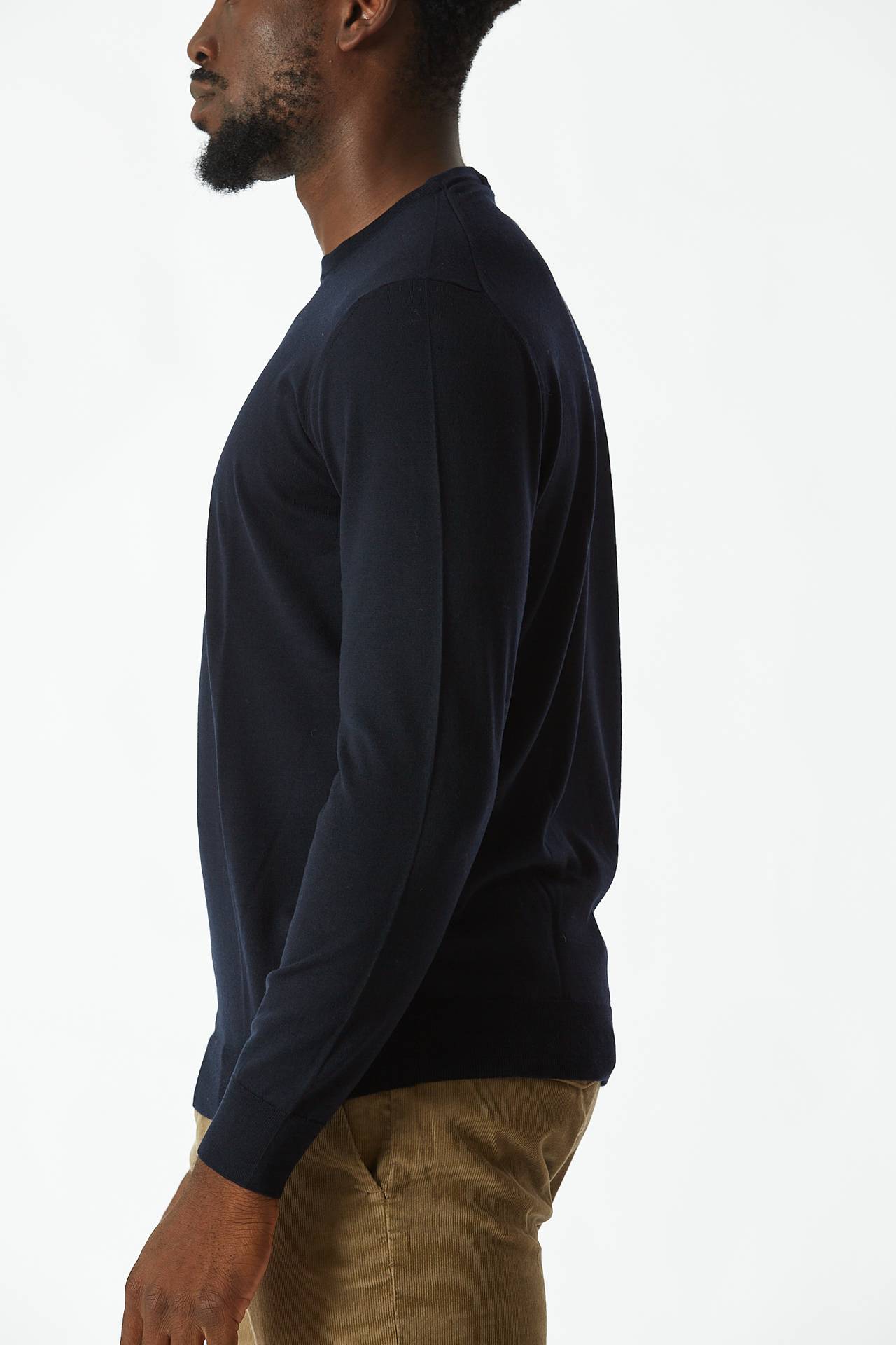 Maglia lana rasata MODERN blu