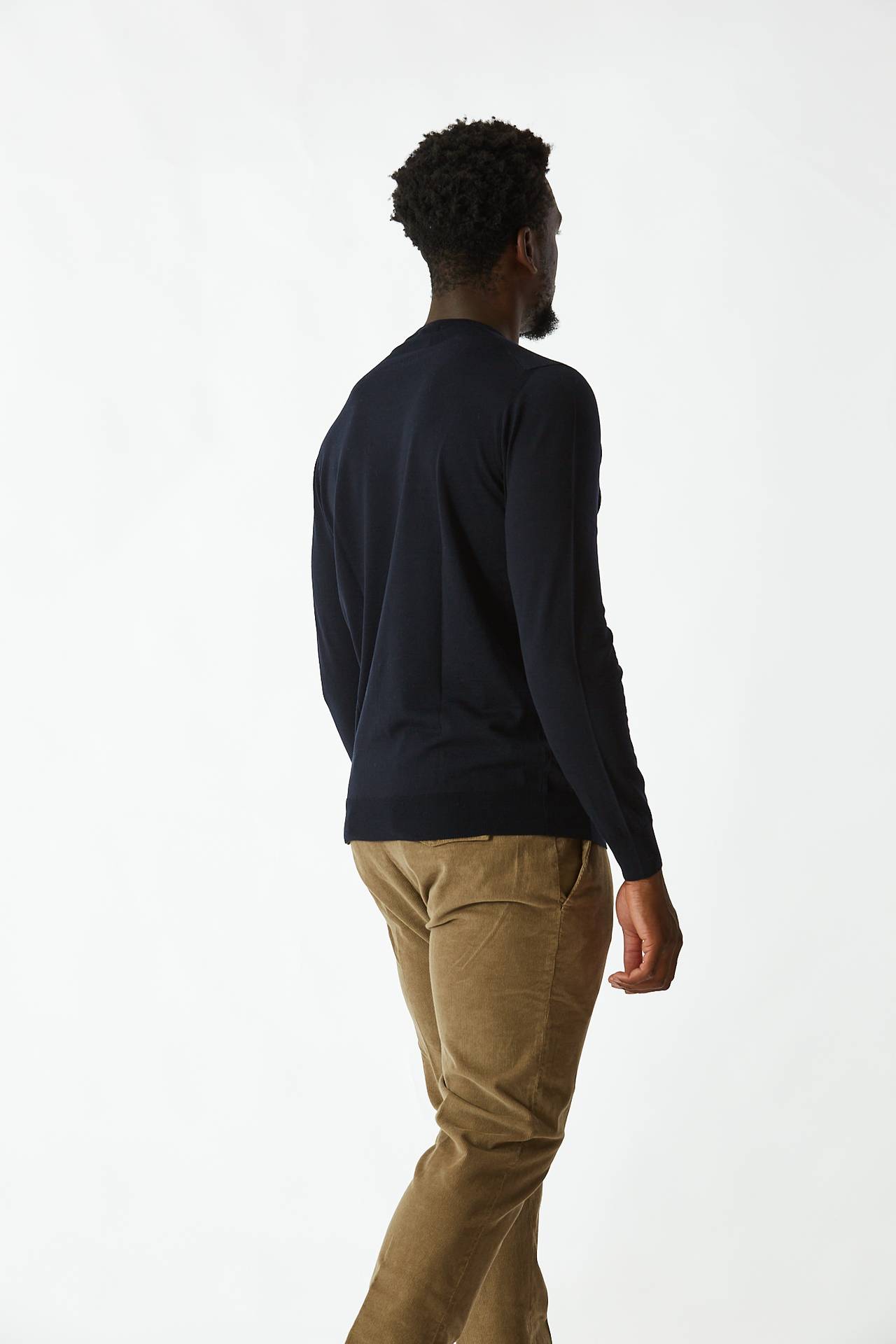 Maglia lana rasata MODERN blu