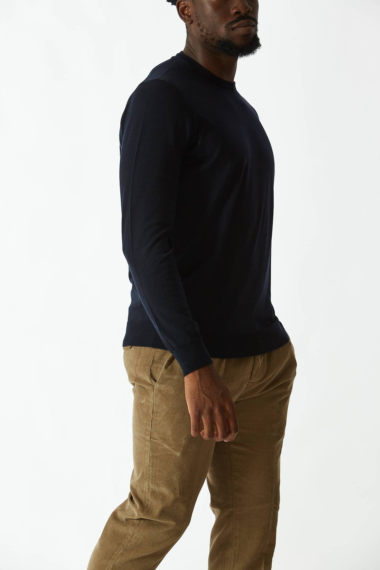 Maglia lana rasata MODERN blu