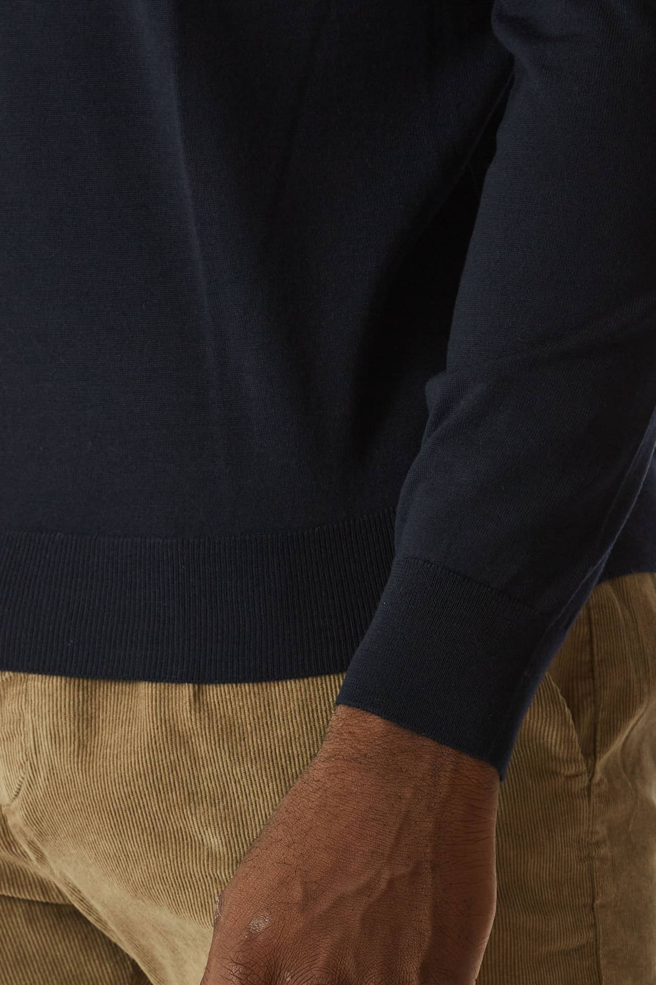 Maglia lana rasata MODERN blu