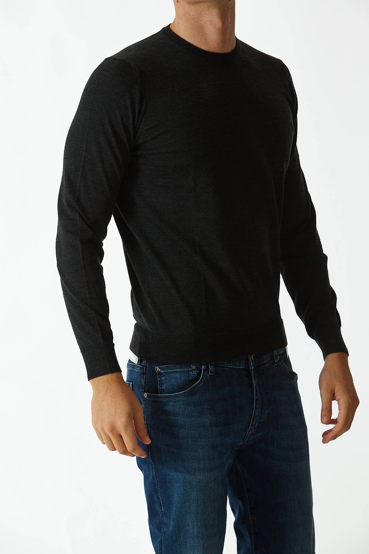 Maglia in lana rasata MODERN antracite