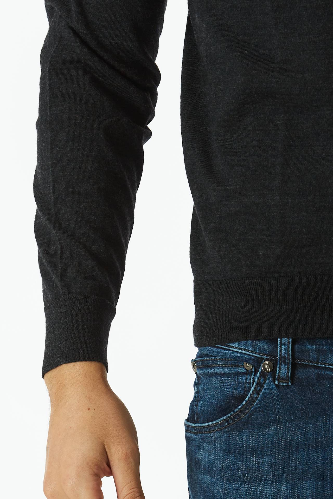 Maglia in lana rasata MODERN antracite