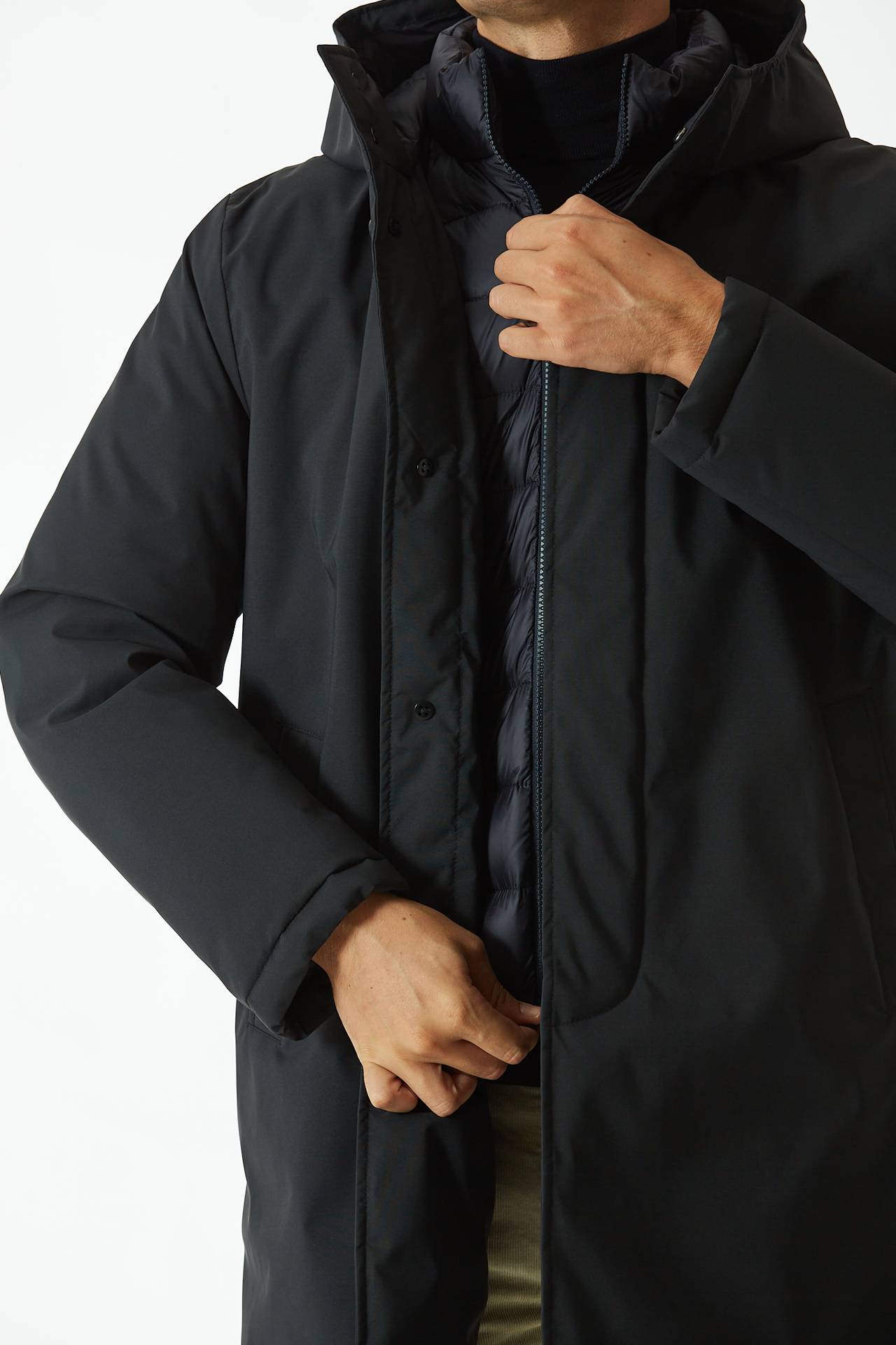 Parka imbottito blu