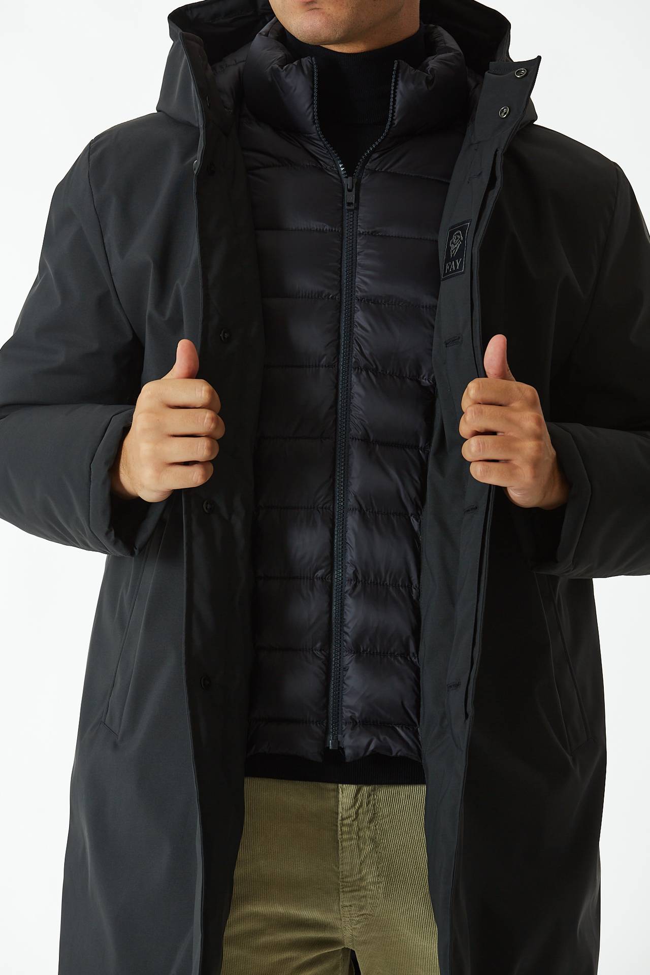 Parka imbottito blu