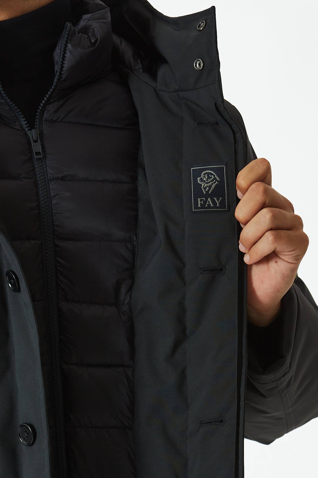 Parka imbottito blu