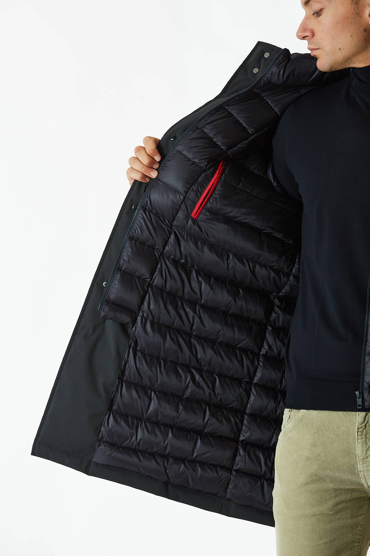 Parka imbottito blu