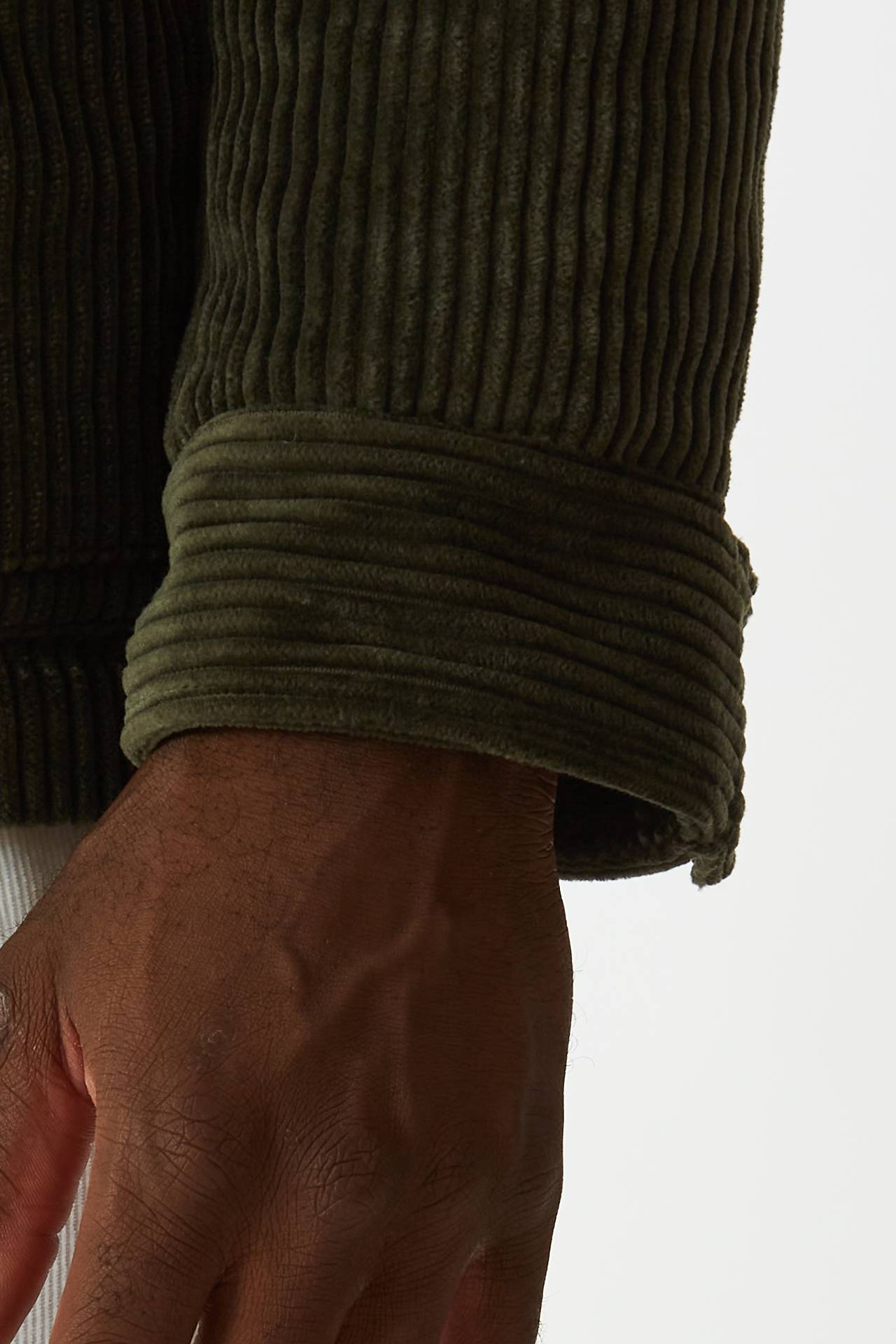 Field jacket in velluto verde 
