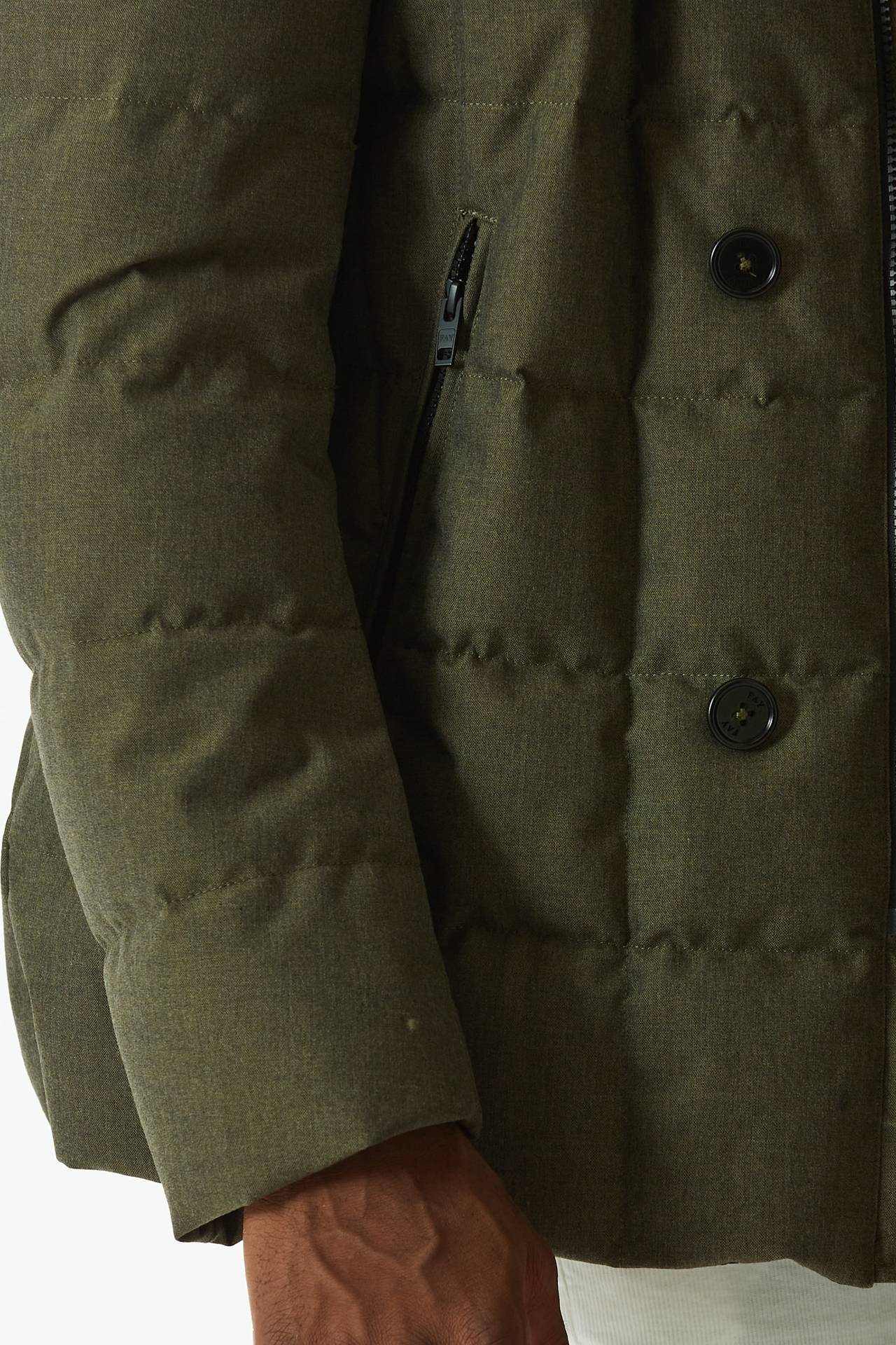 Piumino doppiopetto verde militare