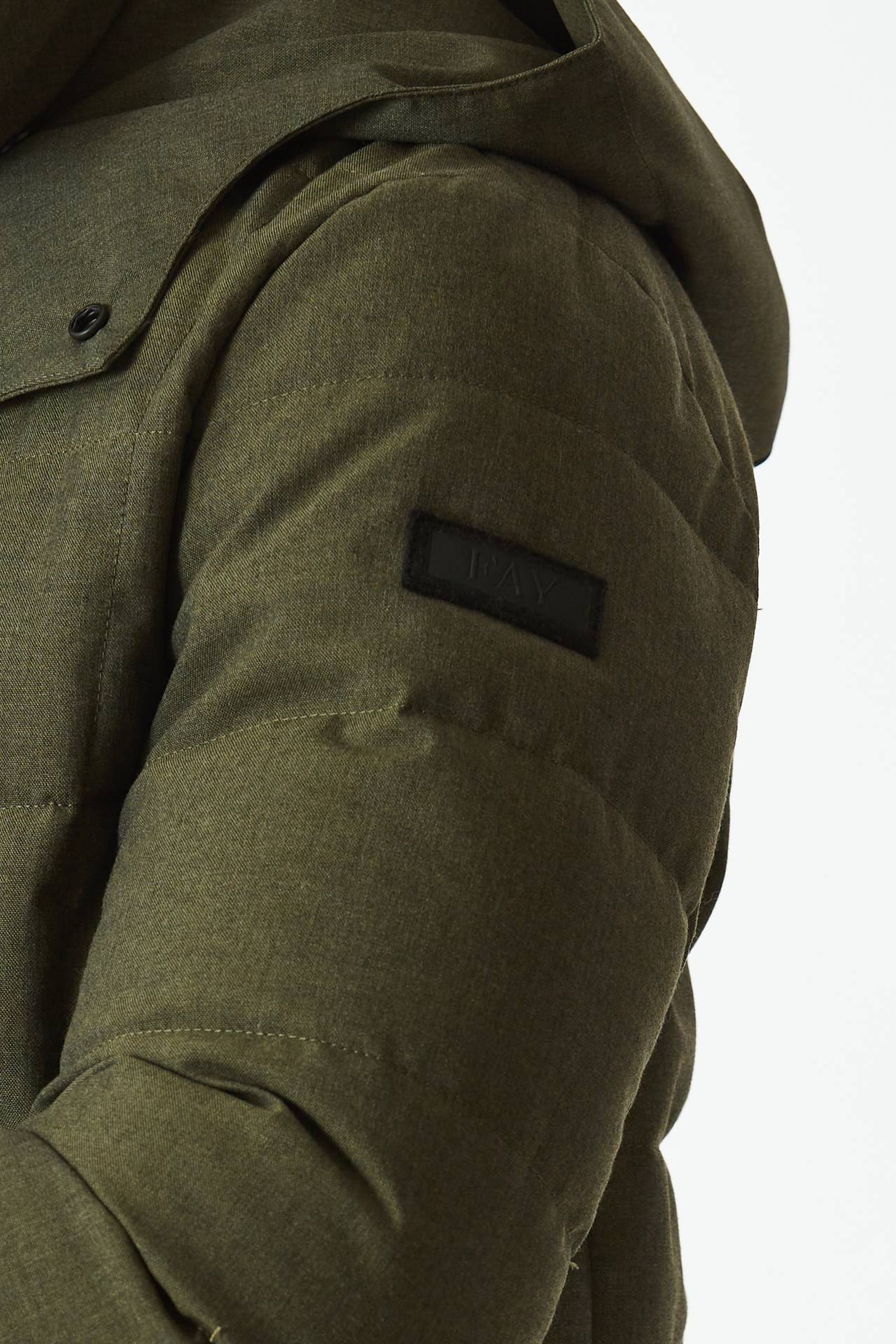 Piumino doppiopetto verde militare