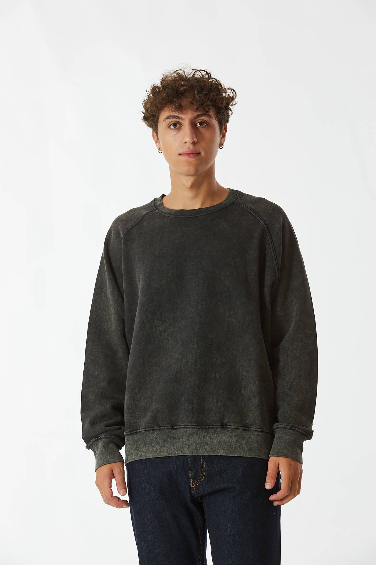 Felpa in cotone grigio