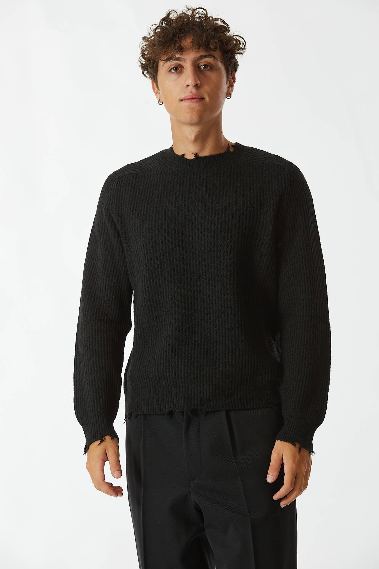 Maglia girocollo nero