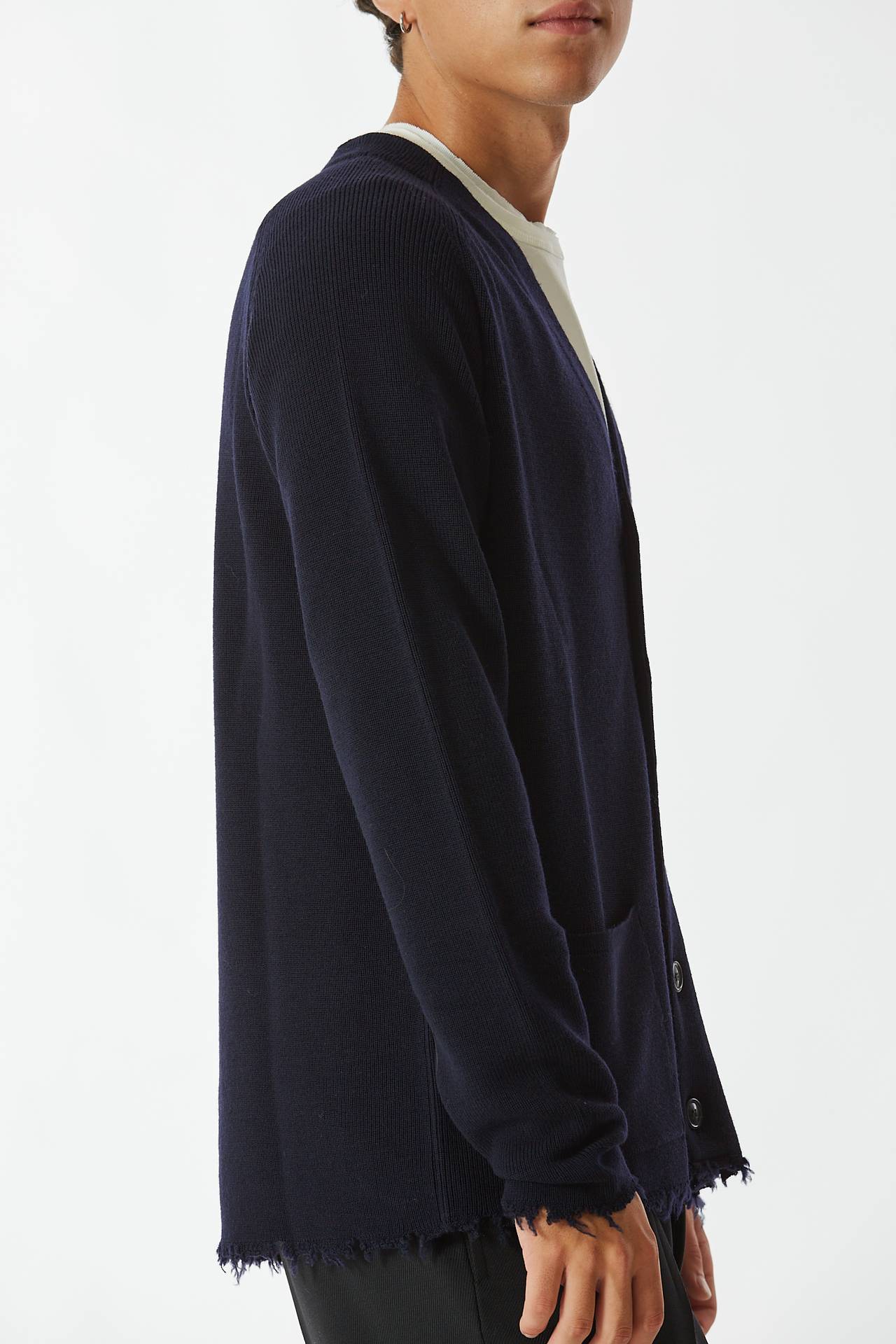 Cardigan in lana blu