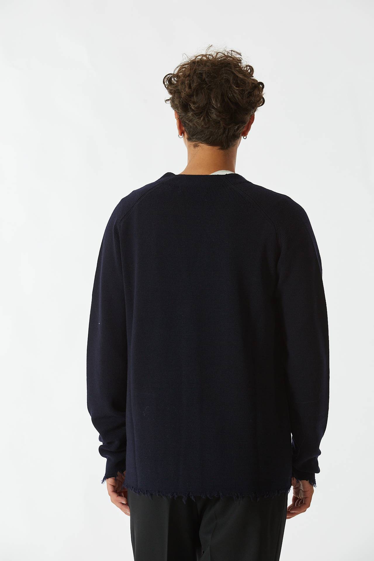 Cardigan in lana blu